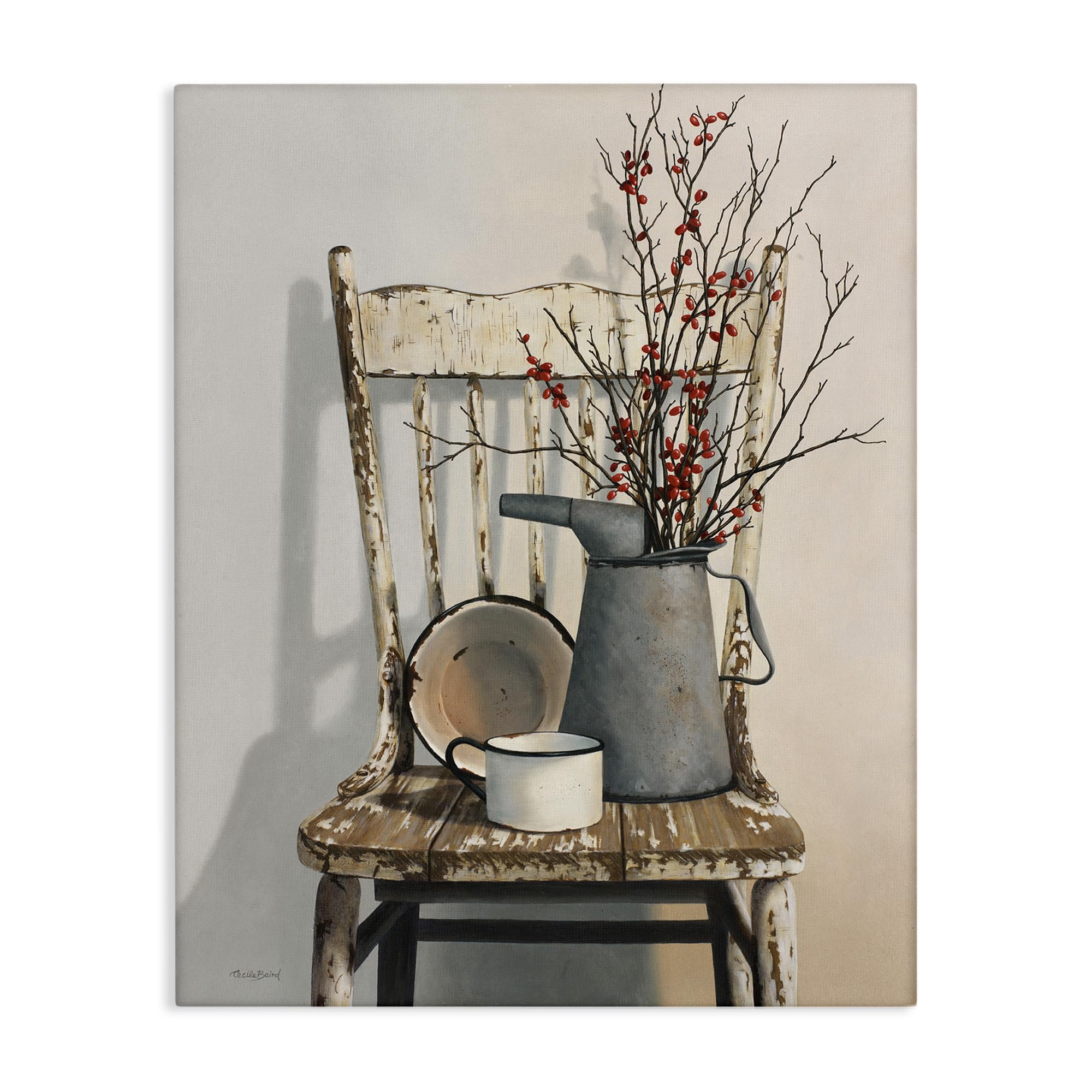 Stupell Industries Vintage Rustic Things Neutral Painting Canvas Wall Art Design By Artist Cecile Baird