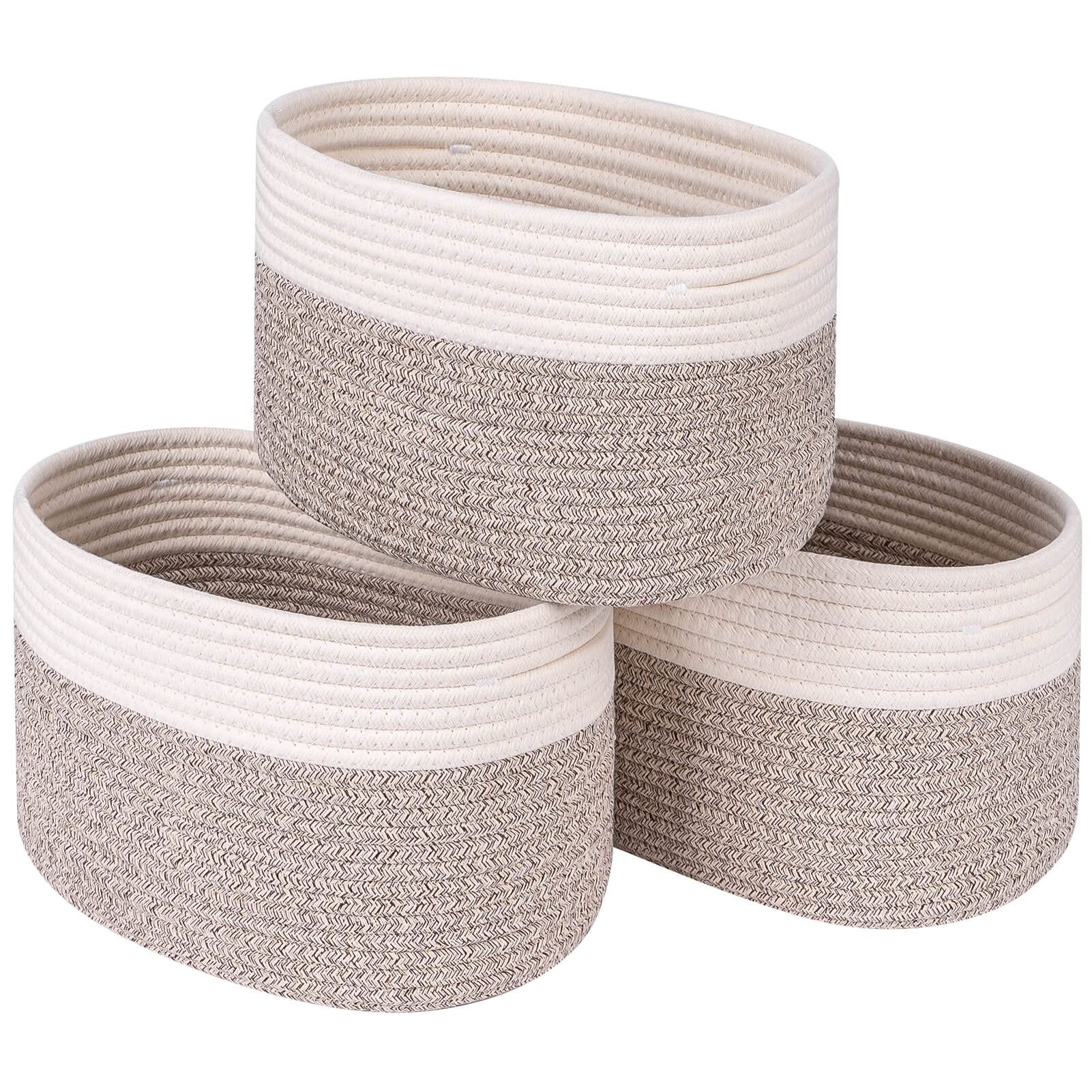 Cubesland Woven Basket For Shelves,Clothes Closet Storage Baskets For Organizing Sturdy Toy Storage Organizer Baskets Bins For K