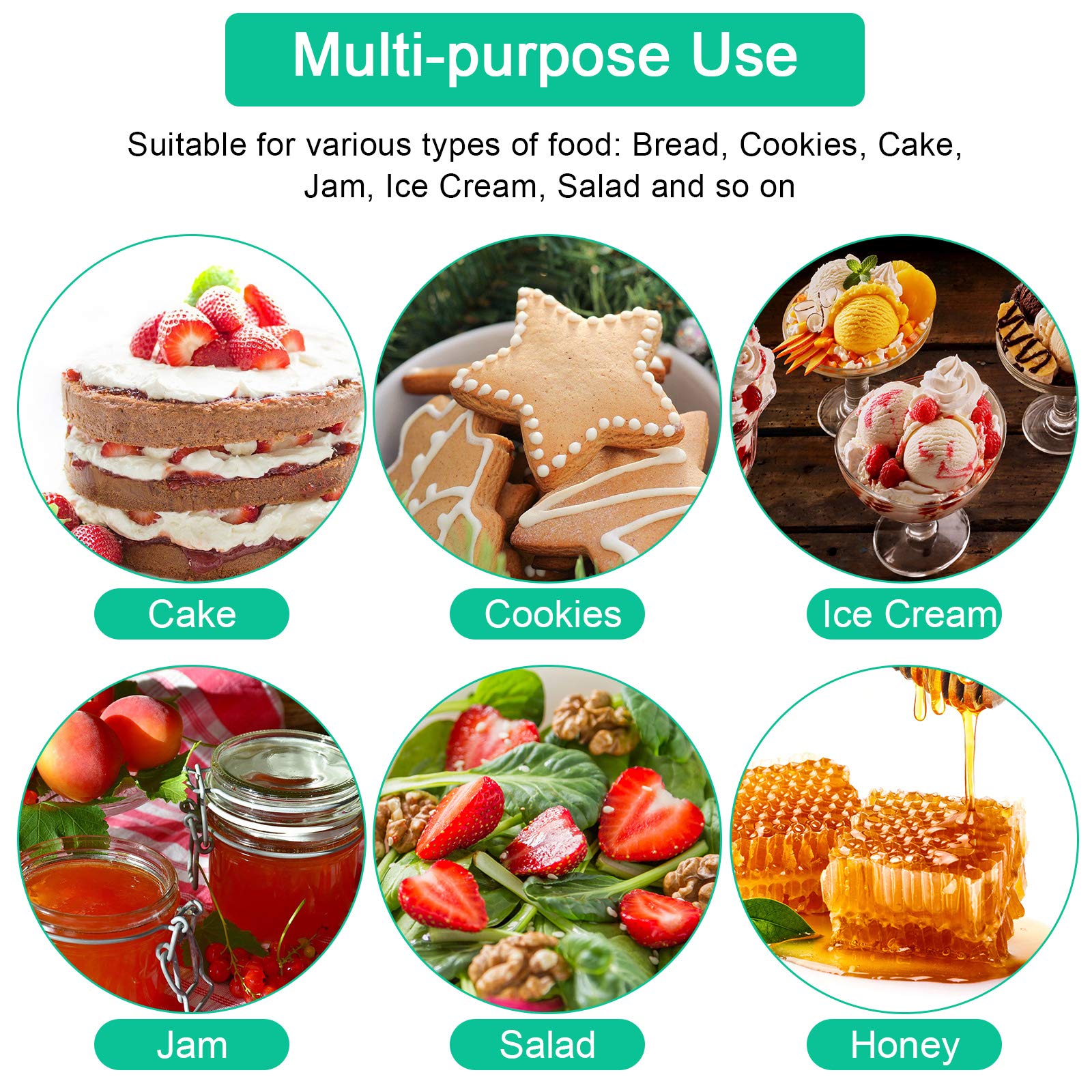 2 Pieces Long Handle Silicone Jar Spatula Non-Stick Rubber Scraper Heat Resistant Spatula Silicone Scraper For Jars, Smoothies,
