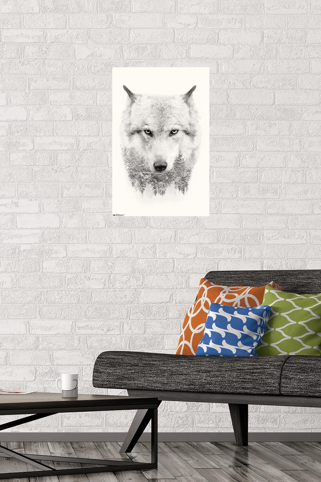 Trends International Wolf - Trees Wall Poster, 14.725'' X 22.375'', Premium Unframed Version
