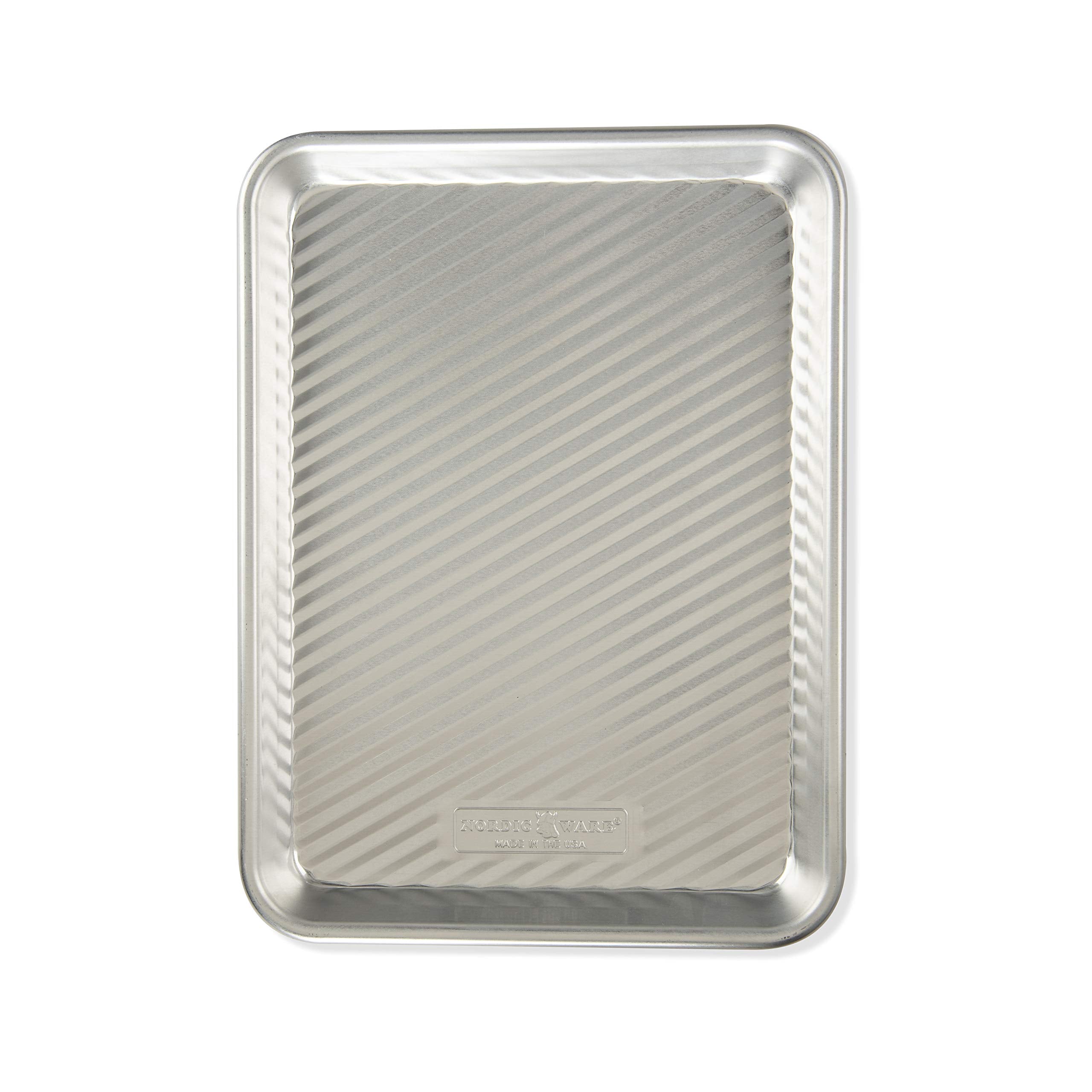 Nordic Ware 3-In-1 Grill And Serve Tray, 11.35 By 8, Silver