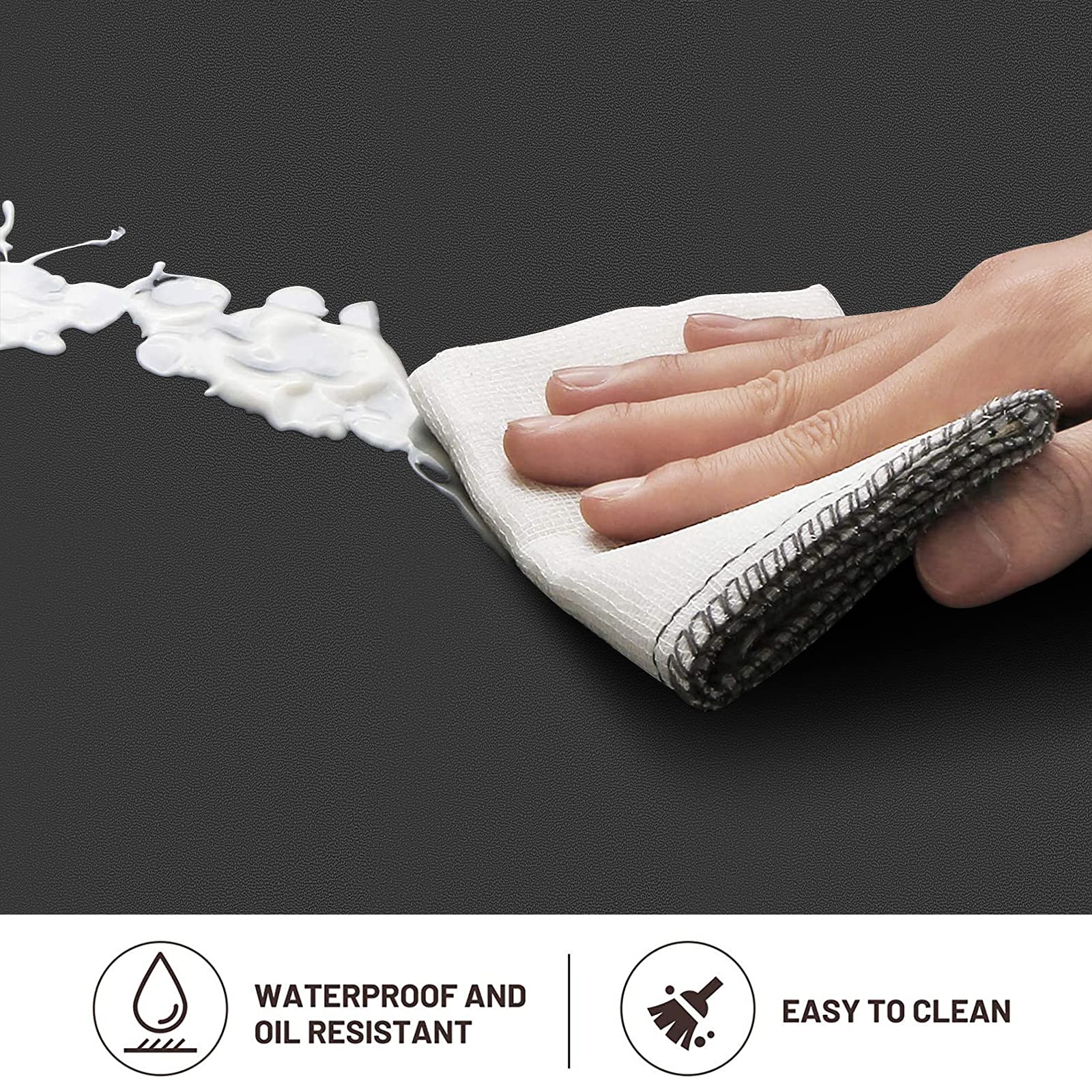 Happytrends 2 Pcs Kitchen Mat Cushioned Anti-Fatigue Floor Mat, Heavy Duty Ergonomic Comfort Foam Standing Mat, Waterproof Non-S