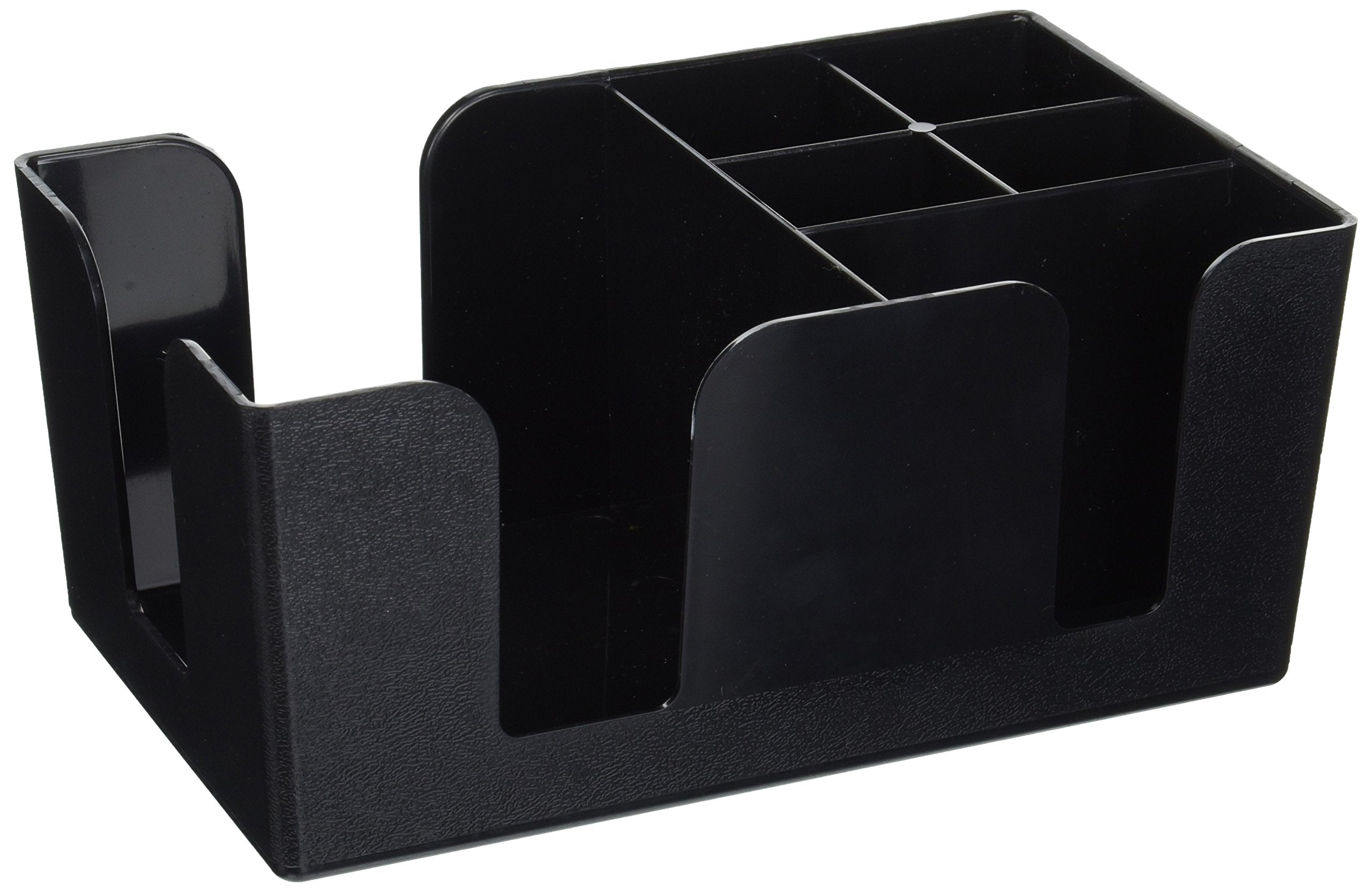 Winco BC6 Bar Caddy with 6 Compartments,Black,Medium