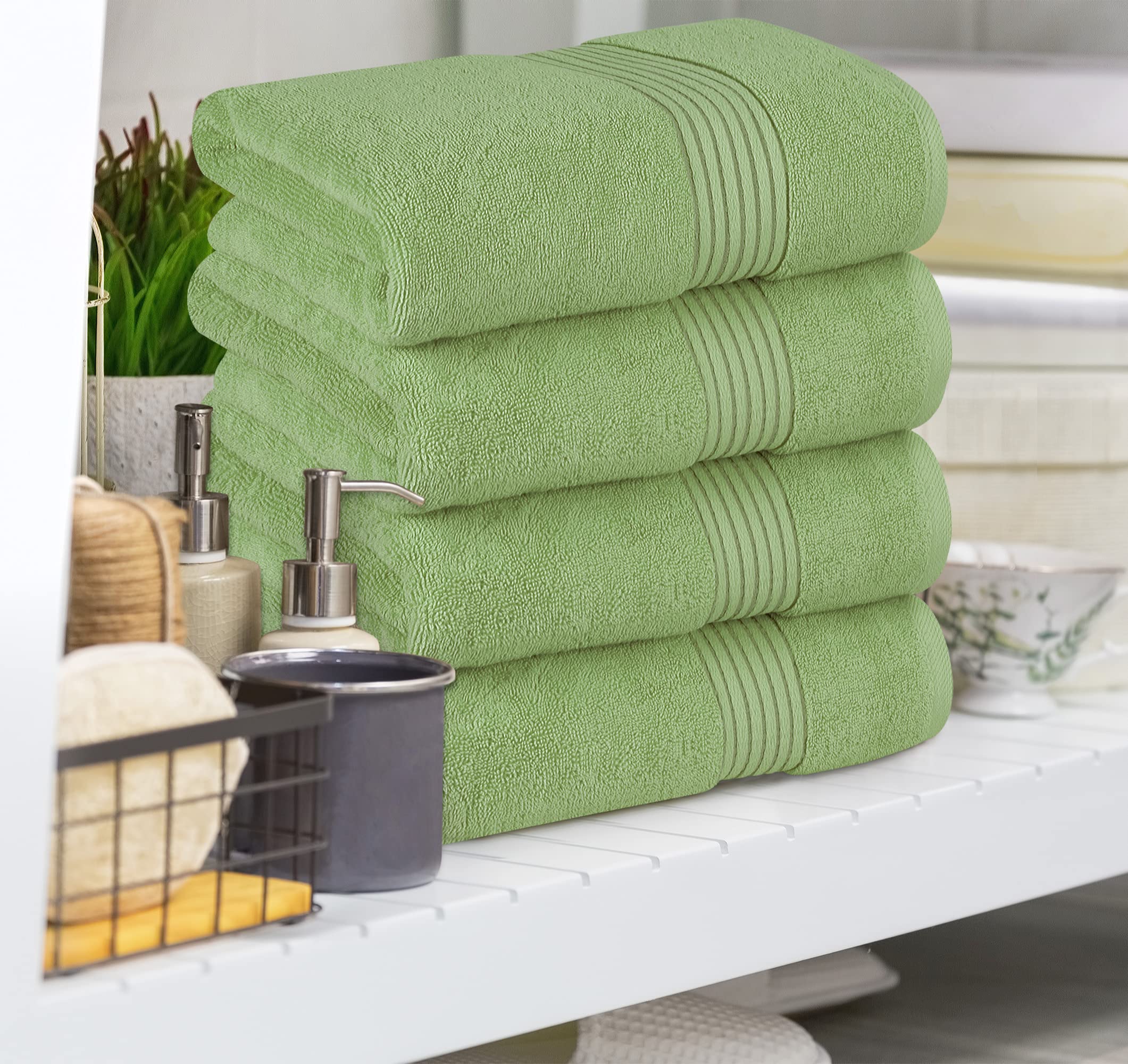 Utopia Towels 4 Piece Luxury Bath Towels Set, (27 X 54 Inches) 100% Ring Spun Cotton 600Gsm, Lightweight And Highly Absorbent Qu