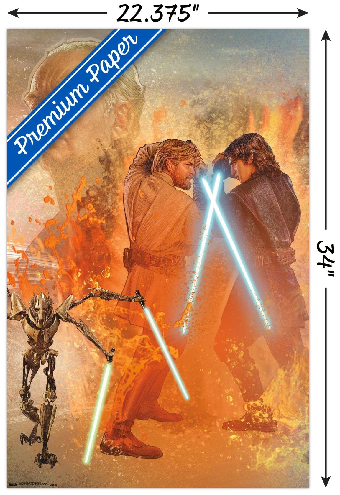 Trends International Star Wars: Revenge Of The Sith - Celebration Mural Wall Poster, 22.375'' X 34'', Premium Unframed Version