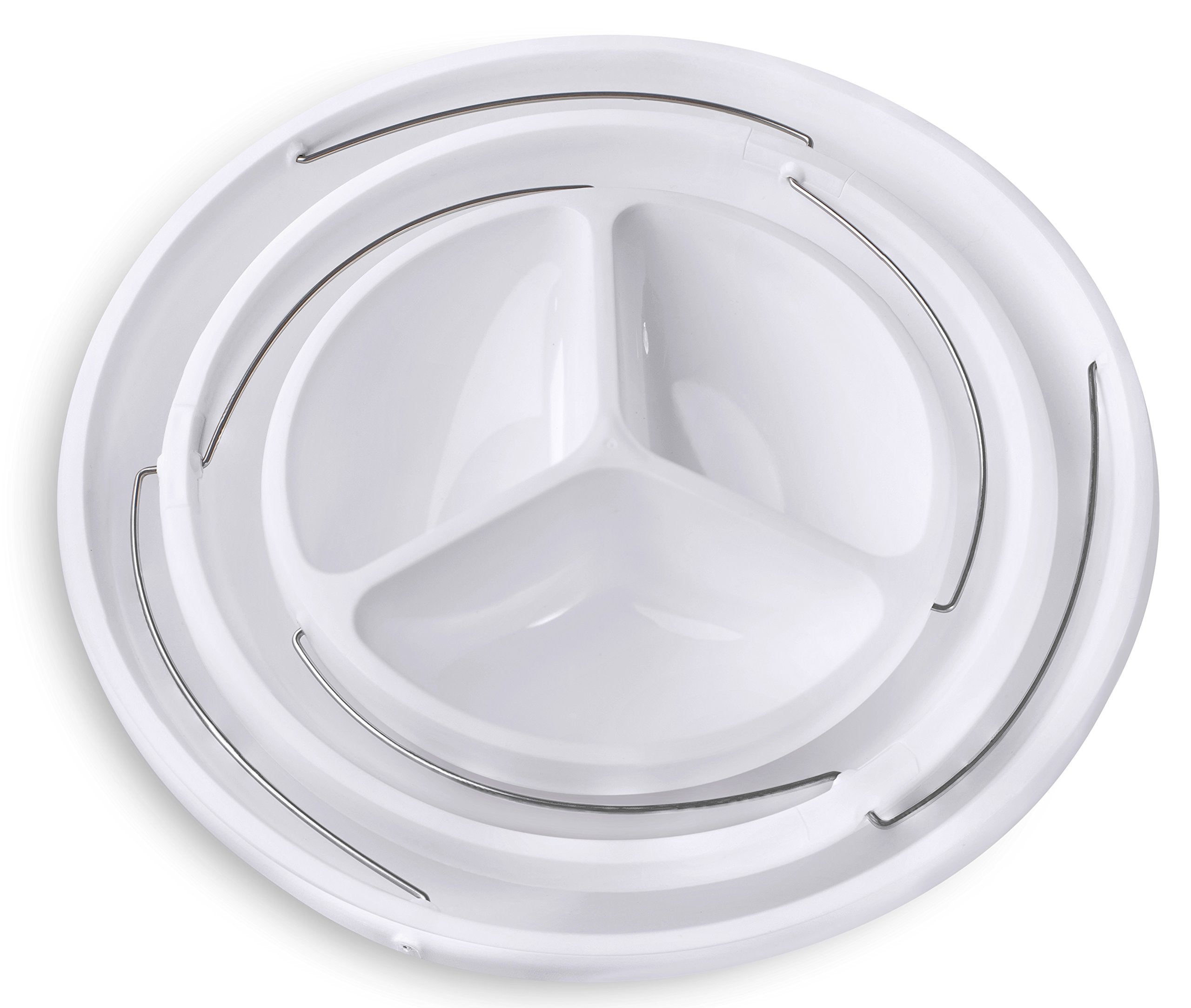 Masirs 3-Tier Collapsible Bowl: Decorative Design Folds For Minimal Storage. Ideal For Serving Snacks, Salad, And Fruit. Top Bow