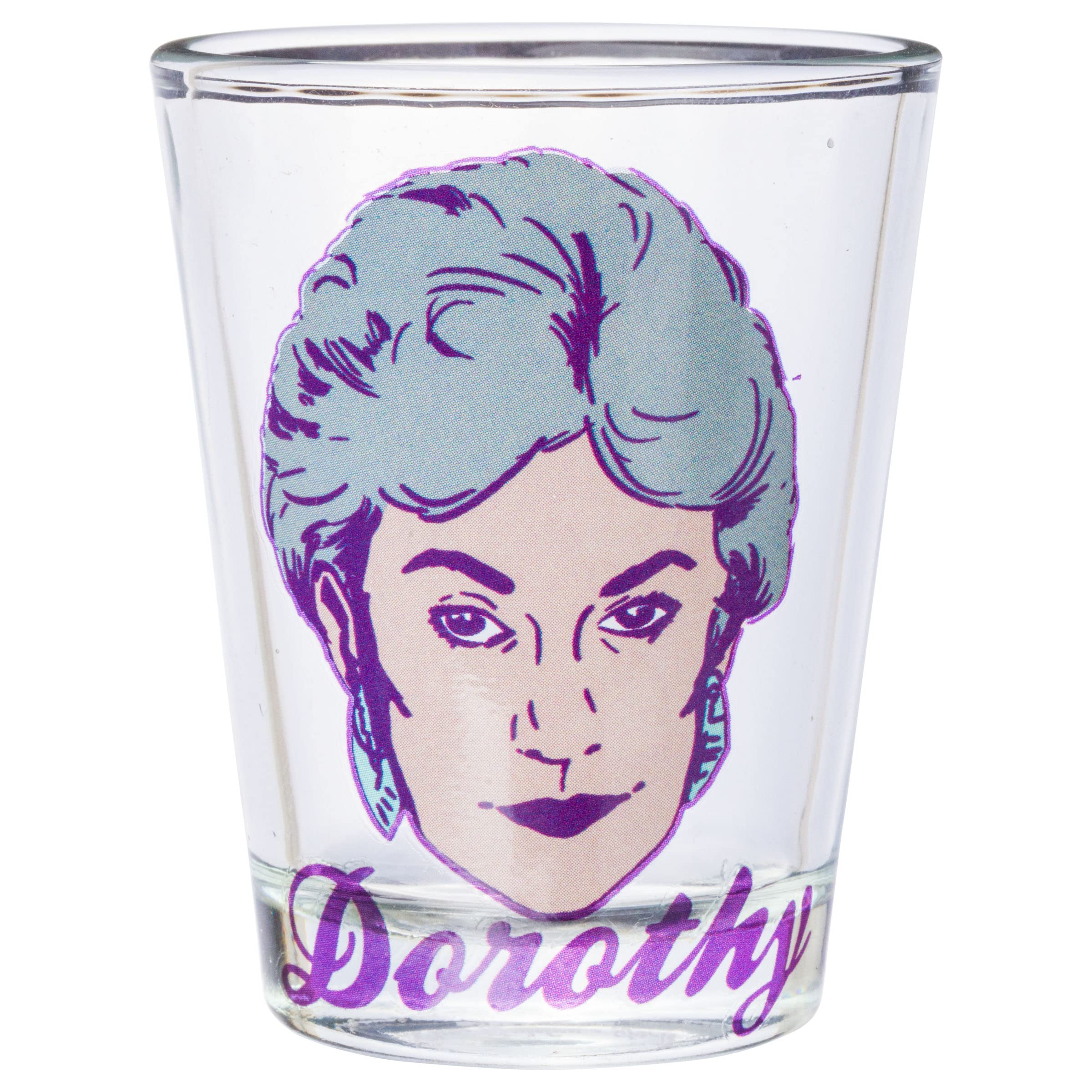 Silver Buffalo Golden Girls Four Characters 4Pc Mini Glass Set, 1.5 Ounces
