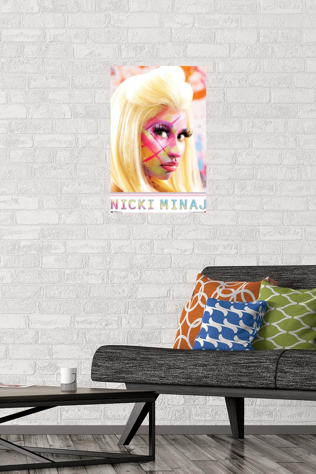 Trends International Nicki Minaj - Face Paint Wall Poster, 14.725'' X 22.375'', Premium Unframed Version