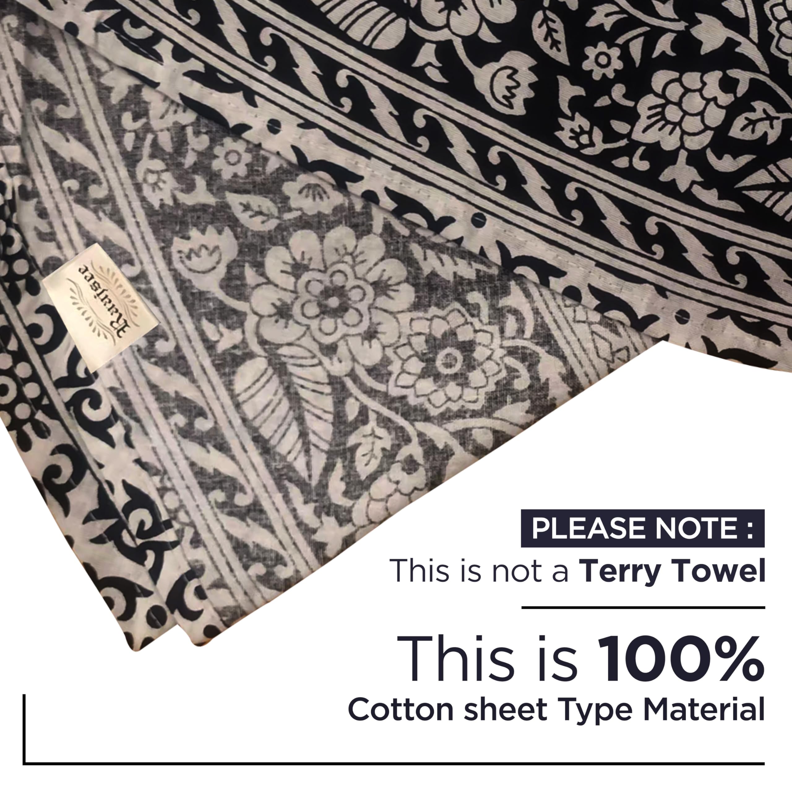 Raajsee Black White Round Beach Tapestry Hippie/Boho Beach Blanket Mandala Roundie/Indian Cotton Throw - Round Table Cloth/Home