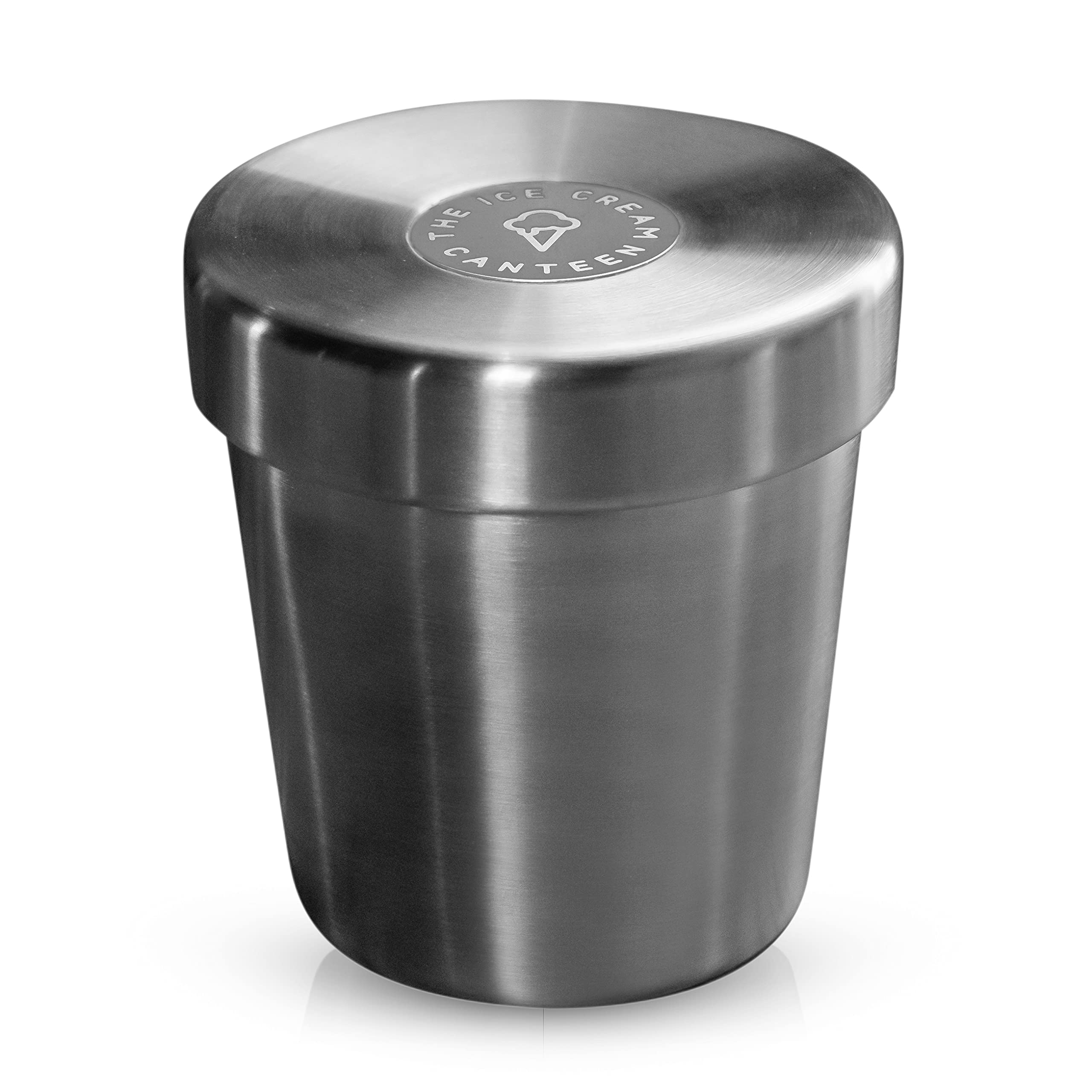 The Ice Cream Canteen Vacuum Insulated Ice Cream Pint Cooler Keeps Frozen For Hours Enjoy Ice Cream Anywhere (Stainless Steel)