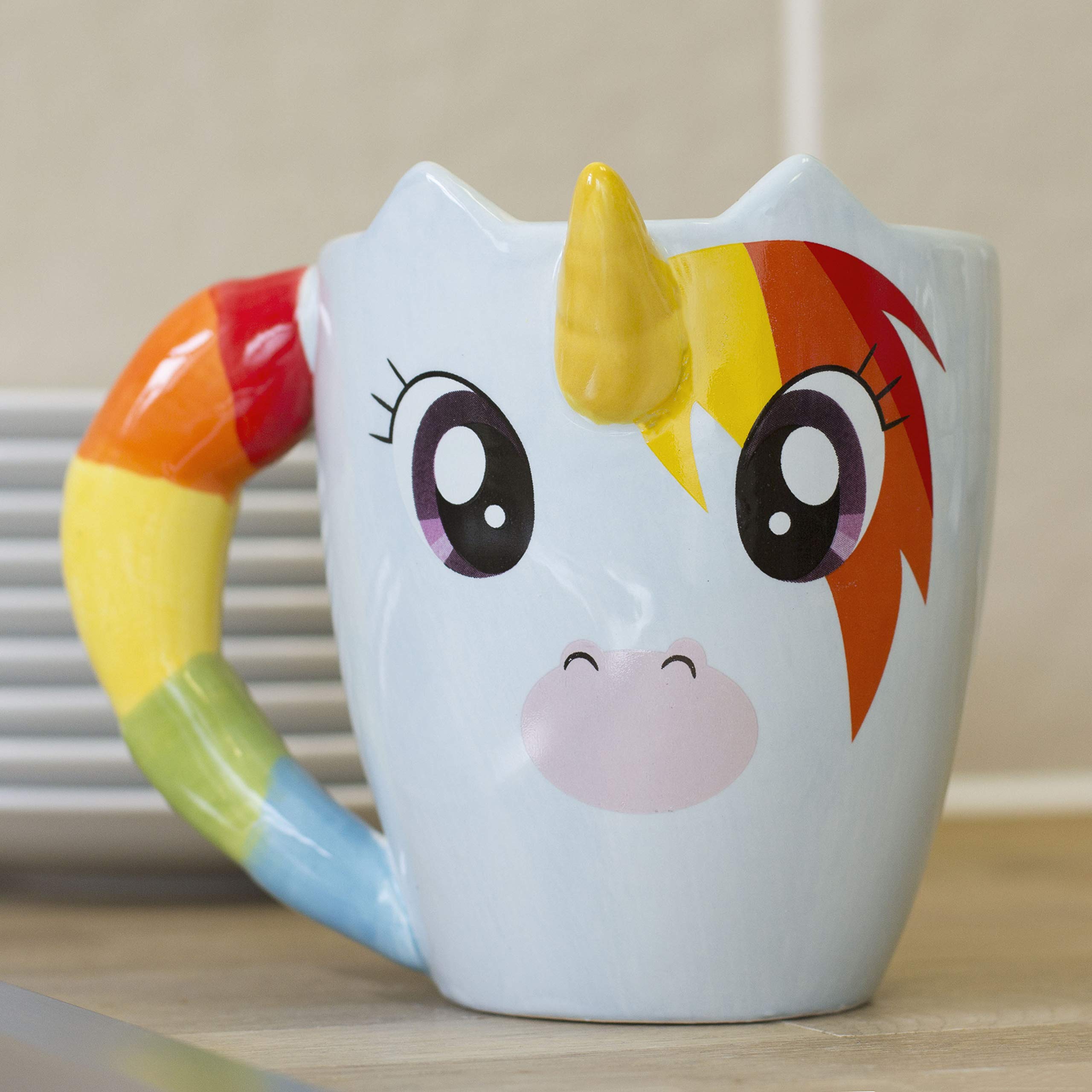 Thumbs Up Uk Ceramic Coffee Fun Novelty Unicorn Cermaic Mug With Handle-Perfect For Home And Office-10 Fl. Oz-Makes A Gift, Fun