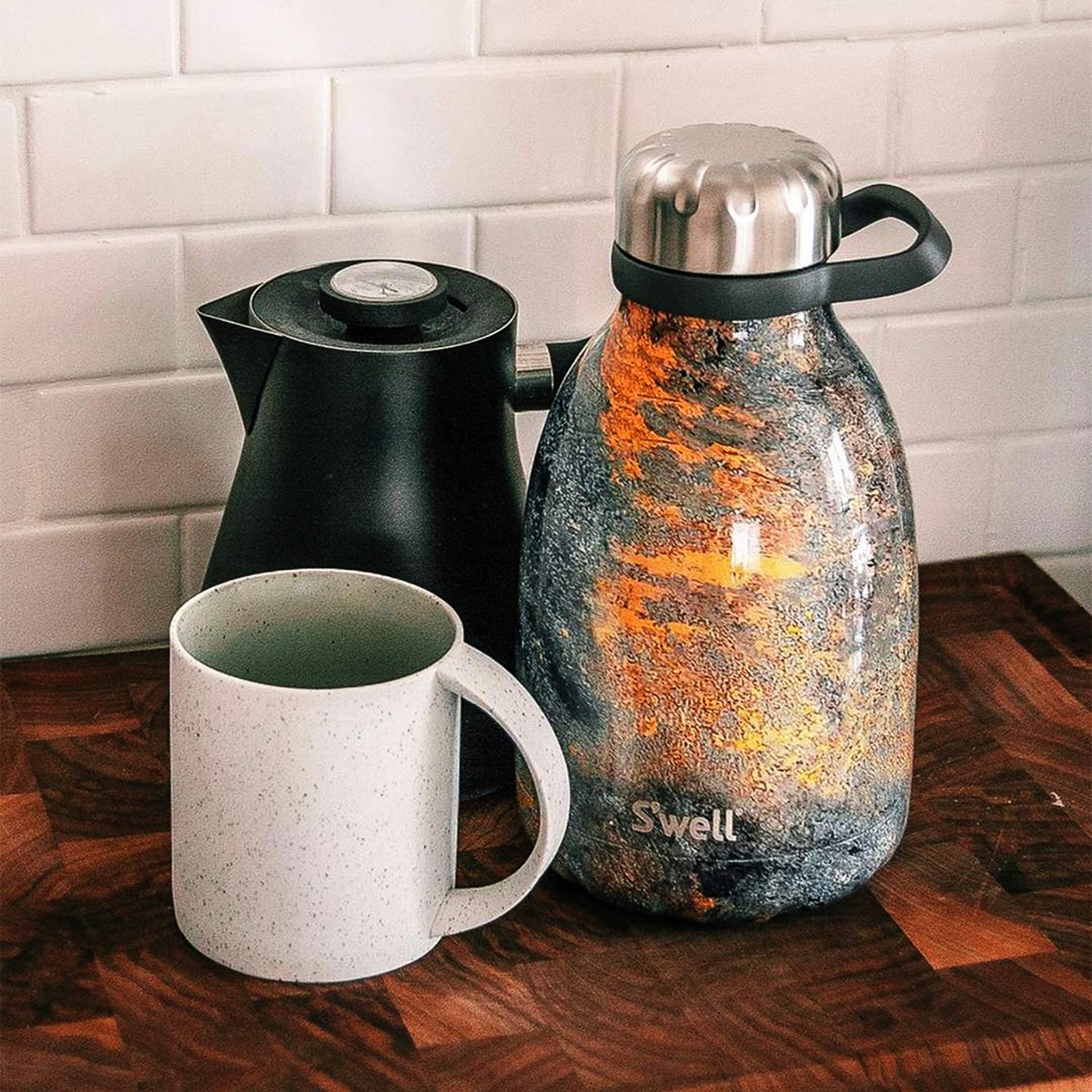 S'well Travel Mug Handle - Grey - Fits 12oz  16oz and 20oz Bottles - Comfortable Way to Carry your On the Go - Innovative Design and A Flexible Grip