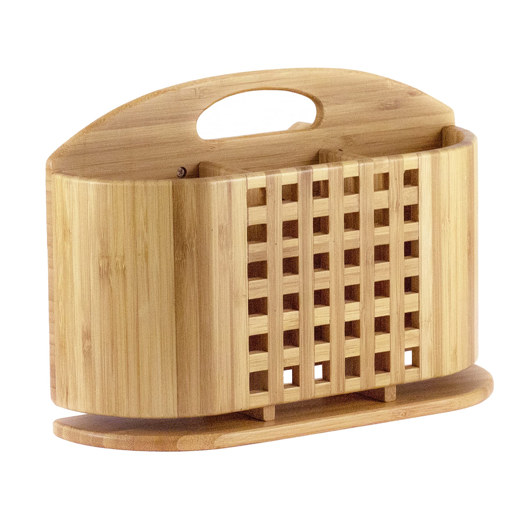 Totally Bamboo Eco Utensil Drying Caddy, Natural Bamboo, Model 20-8520, Perfect for Dish Drying Rack