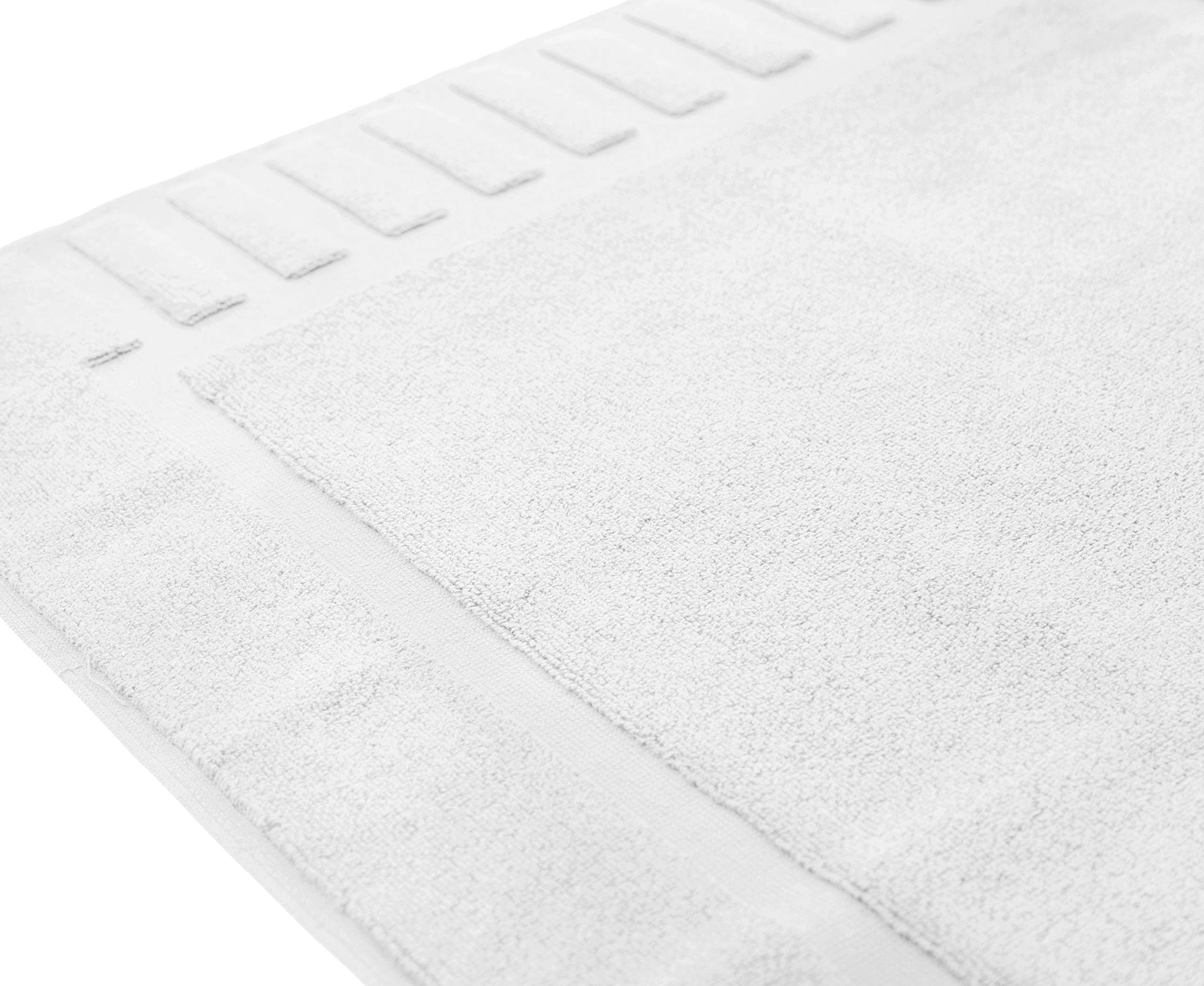 White Classic Luxury Bath Mat Floor Towel Set - Absorbent Cotton Hotel Spa Shower/Bathtub Mats [Not a Bathroom Rug] 22''x34'' | 2 Pack | Green