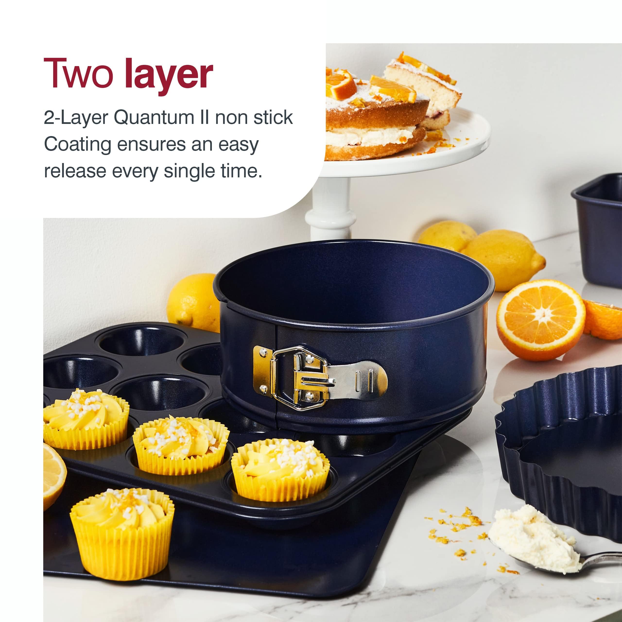 Zyliss E980199 Non-Stick Loaf Tin | 1.5L/2Lb | Carbon Steel | Dark Blue | Bread Tin For Baking/Bakeware | Dishwasher Safe | 5 Ye