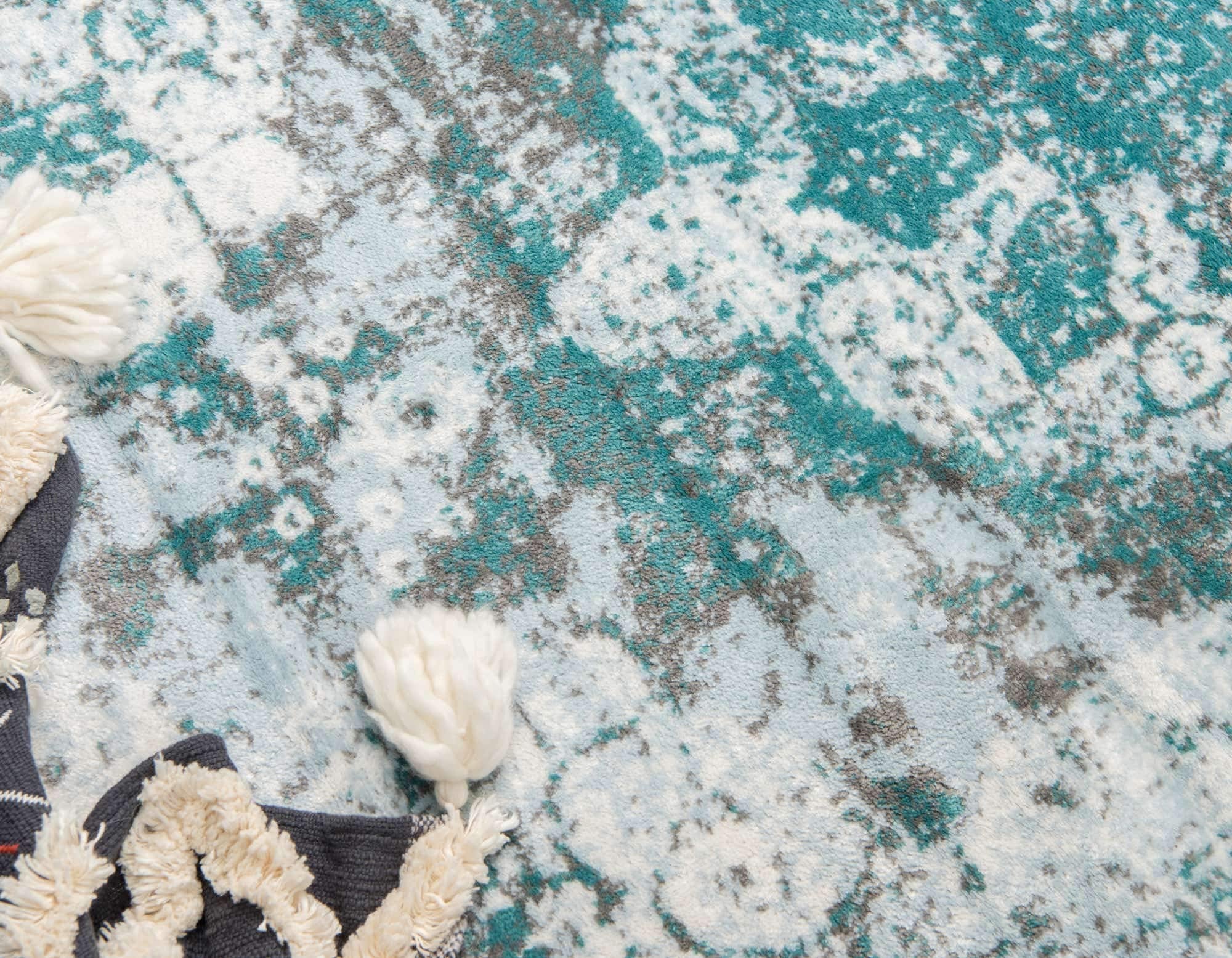 Unique Loom Sofia Collection Area Rug - Salle Garnier (8 x 10 Rectangle Turquoise/Blue)
