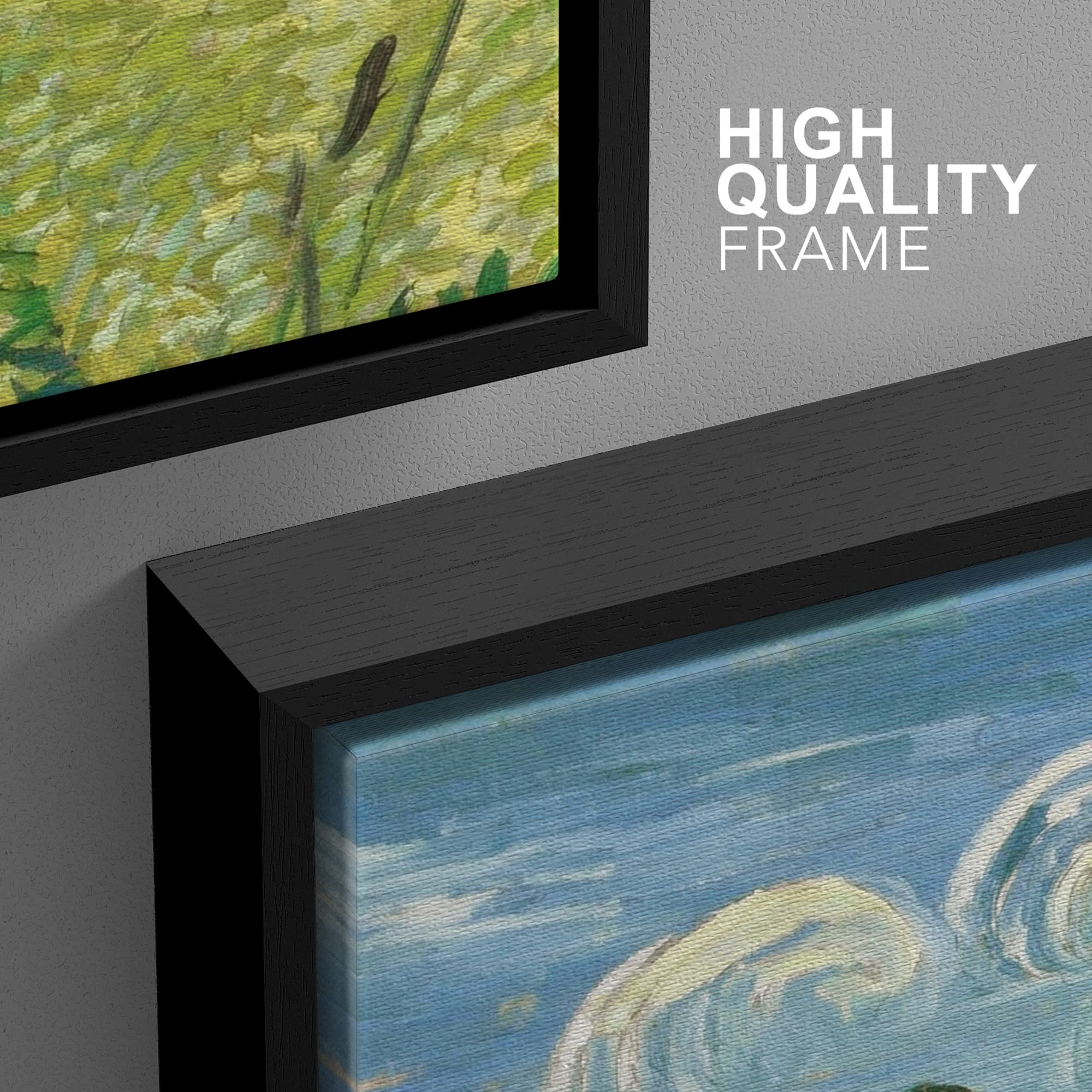 Wall26 Framed Canvas Print Wall Art Set Green Wheat Field With Cypress Trees Vincent Van Gogh Classical Illustrations Fine Art D