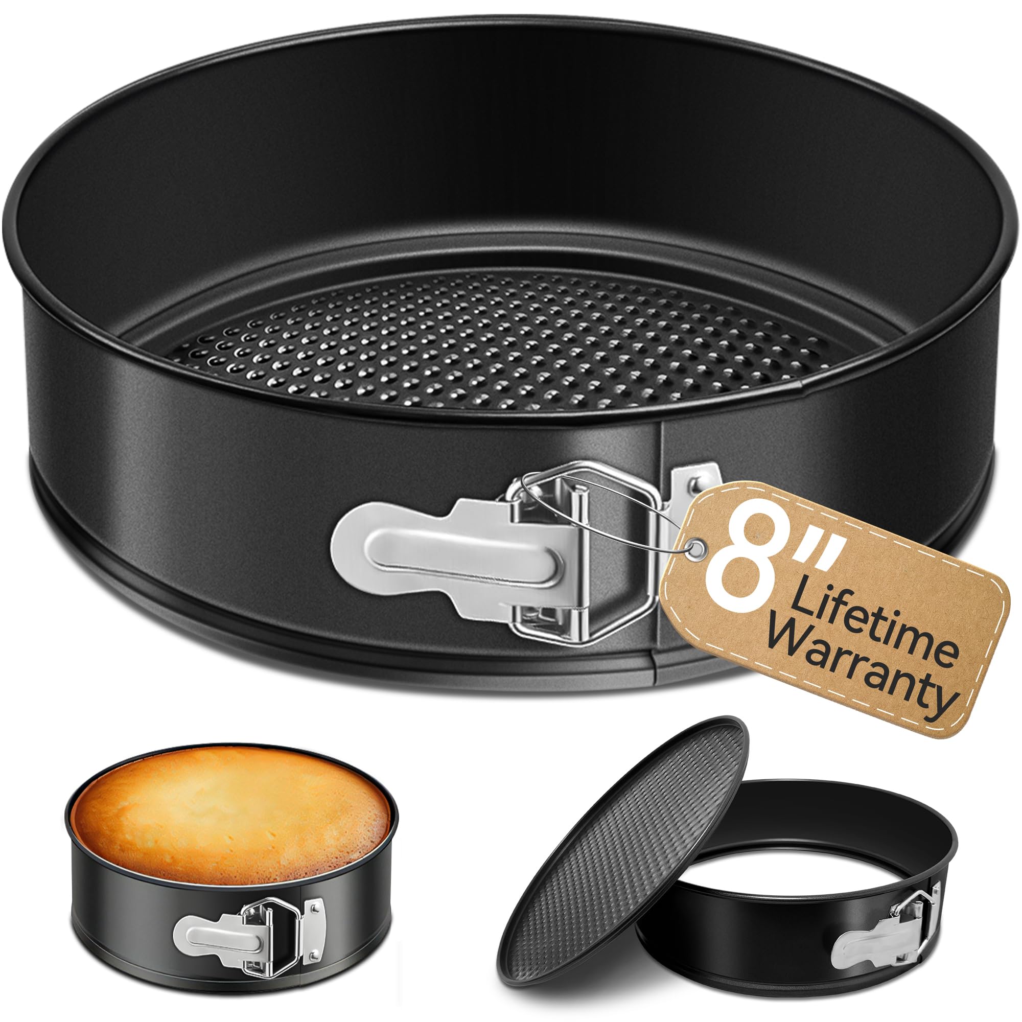 USLAI 8 Inch Springform Pan, Nonstick & Leakproof