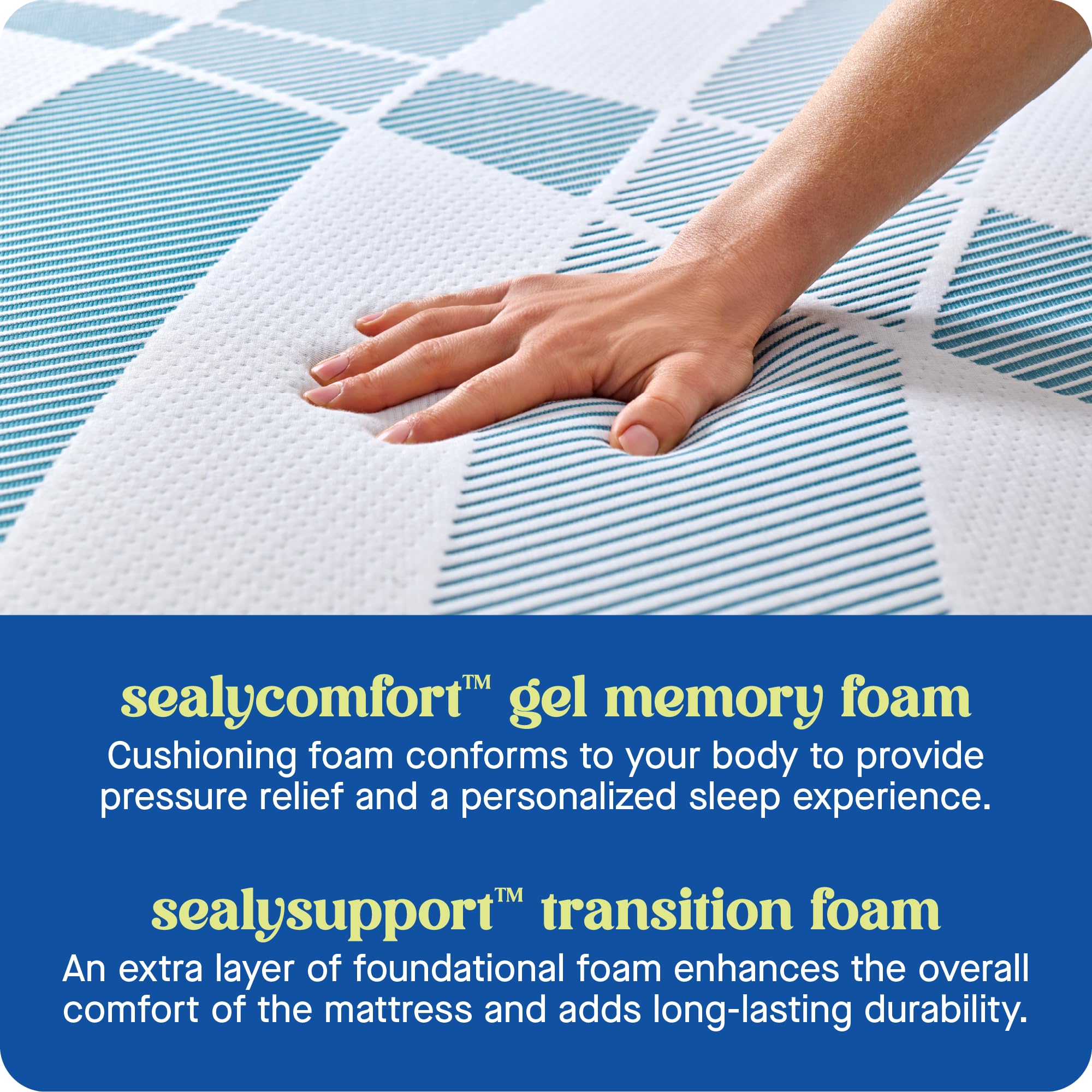 Sealy Dreamlife 12    Foam Mattress-In-A-Box, Twin, Sealycomfort Gel Memory Foam, Sealysupport Transition Foam, Surface-Guard Te