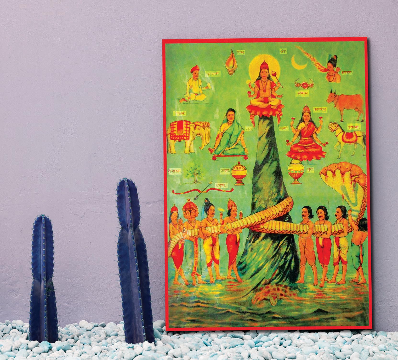 Namaste Home - Canvas Painting - Samudra Manthan - Modern Art - Abstract Art - Canvas Painting for Home and Office (Cotton Canva