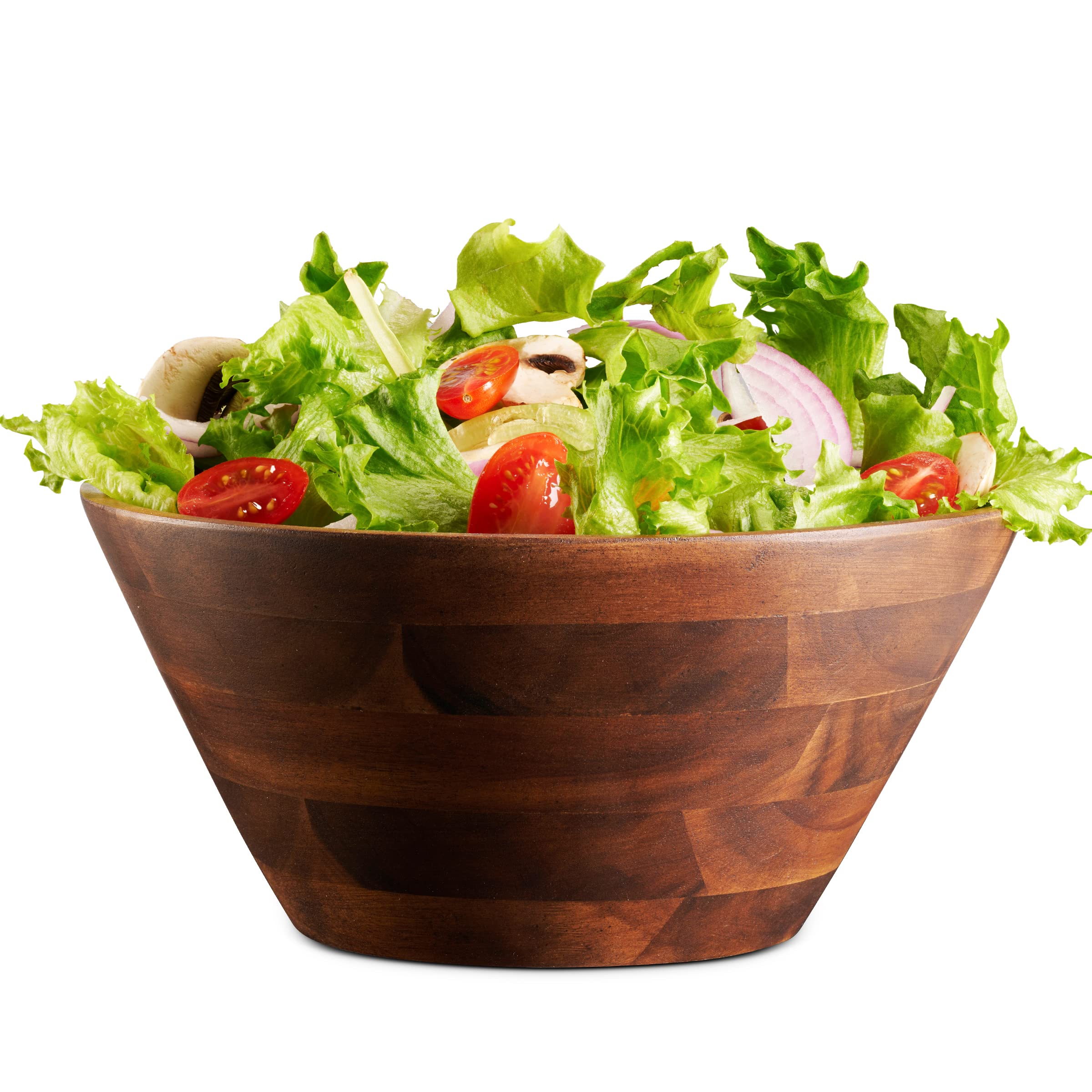 Table Concept Bowl Set, Premium Acacia Wood Bowls, Salad Bowls, Serving Bowls, Home Decor Housewarming Gifts - 8'', Set Of 2