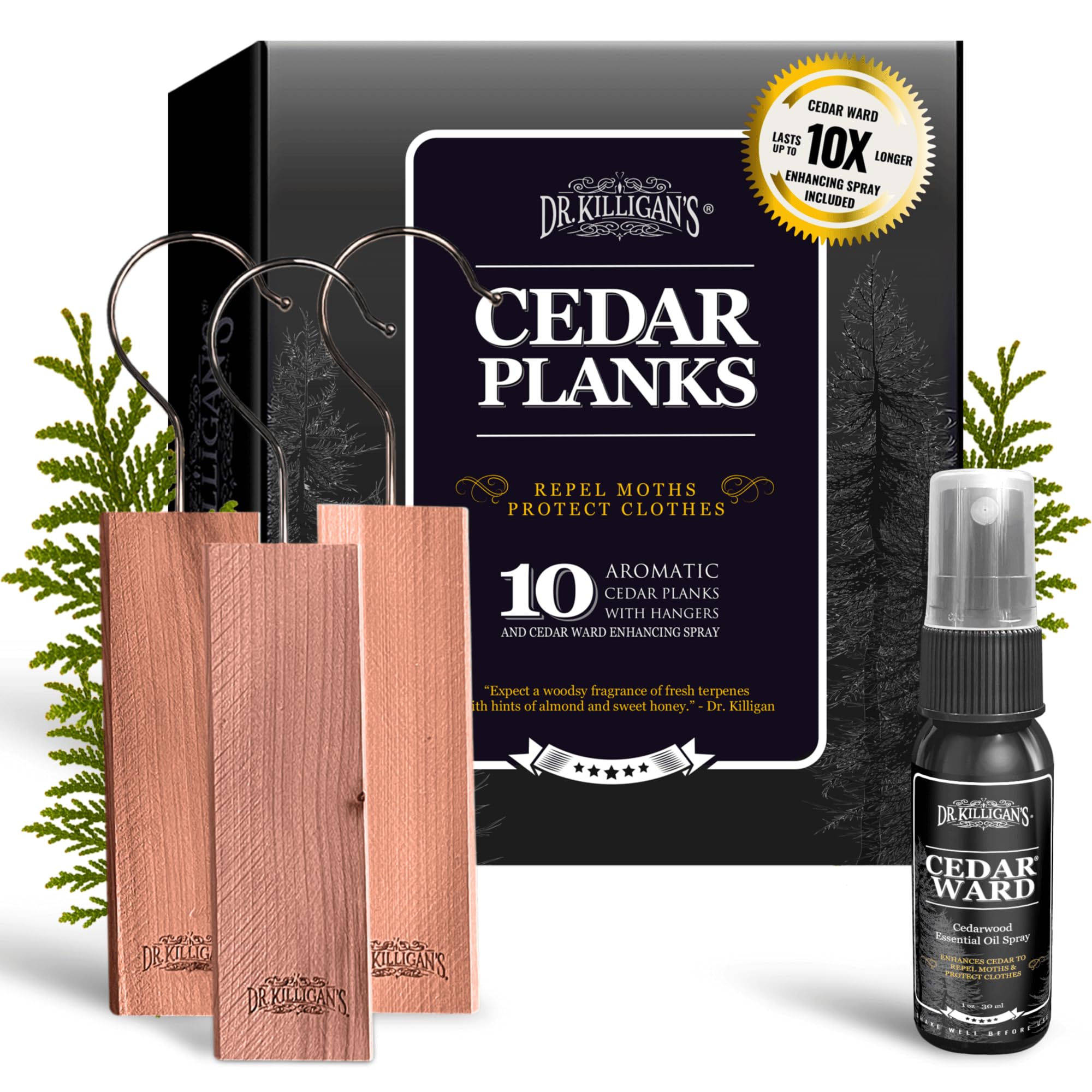 Dr. Killigan'S Cedar Planks - Cedar Blocks For Clothes Storage, Alternative To Moth Balls For Closet, Good Cedar Closet Freshene