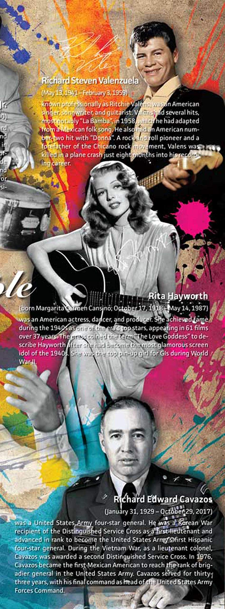 777 Tri-Seven Entertainment Famous Hispanic People Poster Series 01, 24''X18'', Unframed, Multicolor