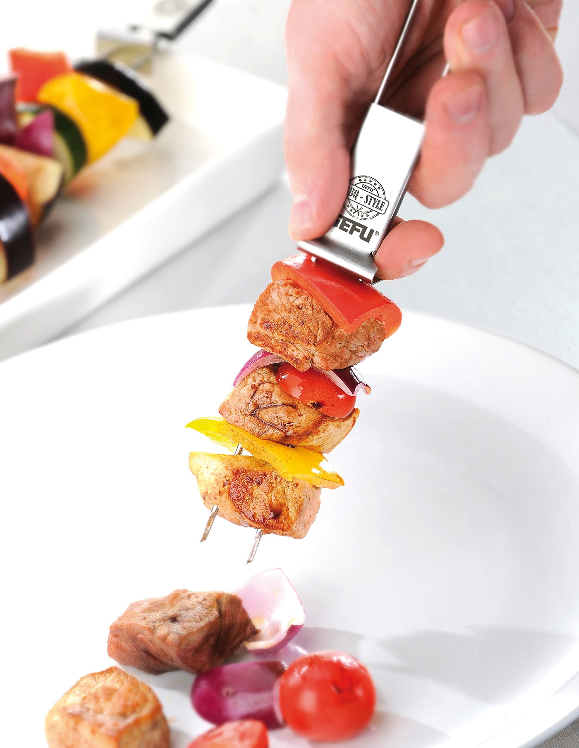 Gefu Bbq Premium Barbecue Skewers For Meats, Vegetables, And Seafood, 2 Piece Set