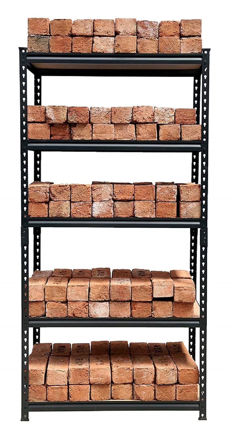 Star Work Adjustable Section Rack & Shelves Industrial Storage Shelving Unit Boltless Rivet |5 Sections (Height 5.3 Ft. | Length