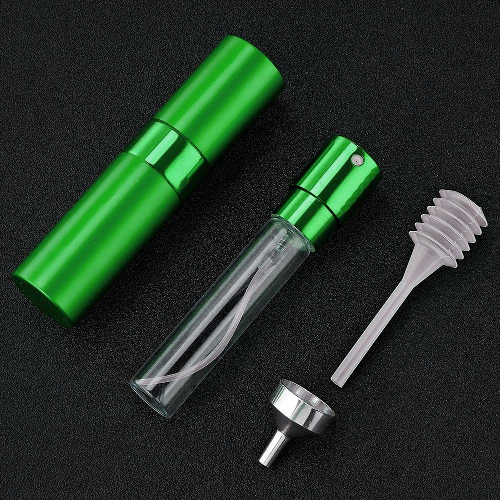 Lisapack 8Ml Atomizer Perfume Spray Bottle For Travel, Empty Refillable Cologne Dispenser, Portable Sprayer (Green)