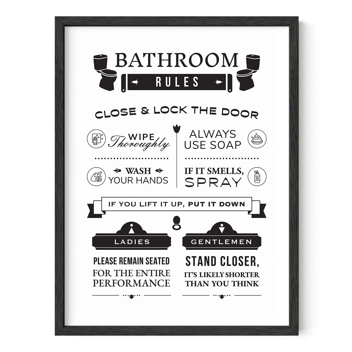 Haus And Hues Funny Bathroom Decor & Bathroom Signs Funny Bathroom Wall Art & Bathroom Decor Signs  Funny Bathroom Signs, Toilet