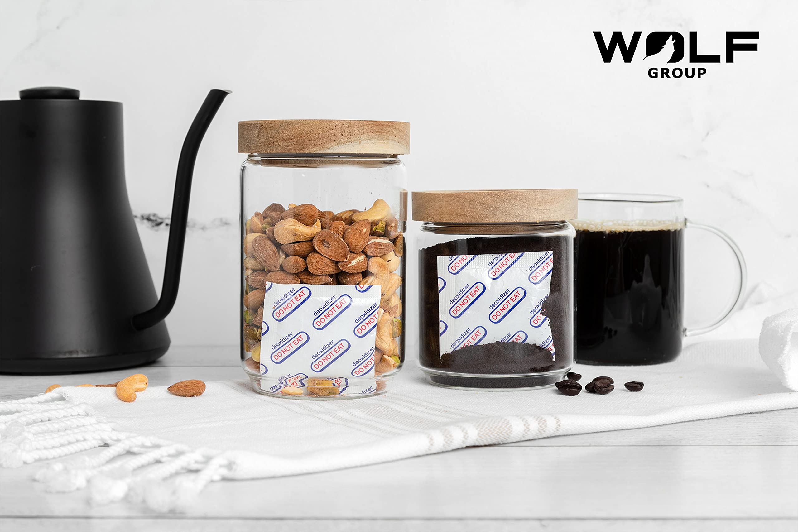 WolfGroup(30-Pack)1000cc oxygen absorbers for food storage food grade oxygen absorbers packets for Home Made Jerky and Long Term Food freshness