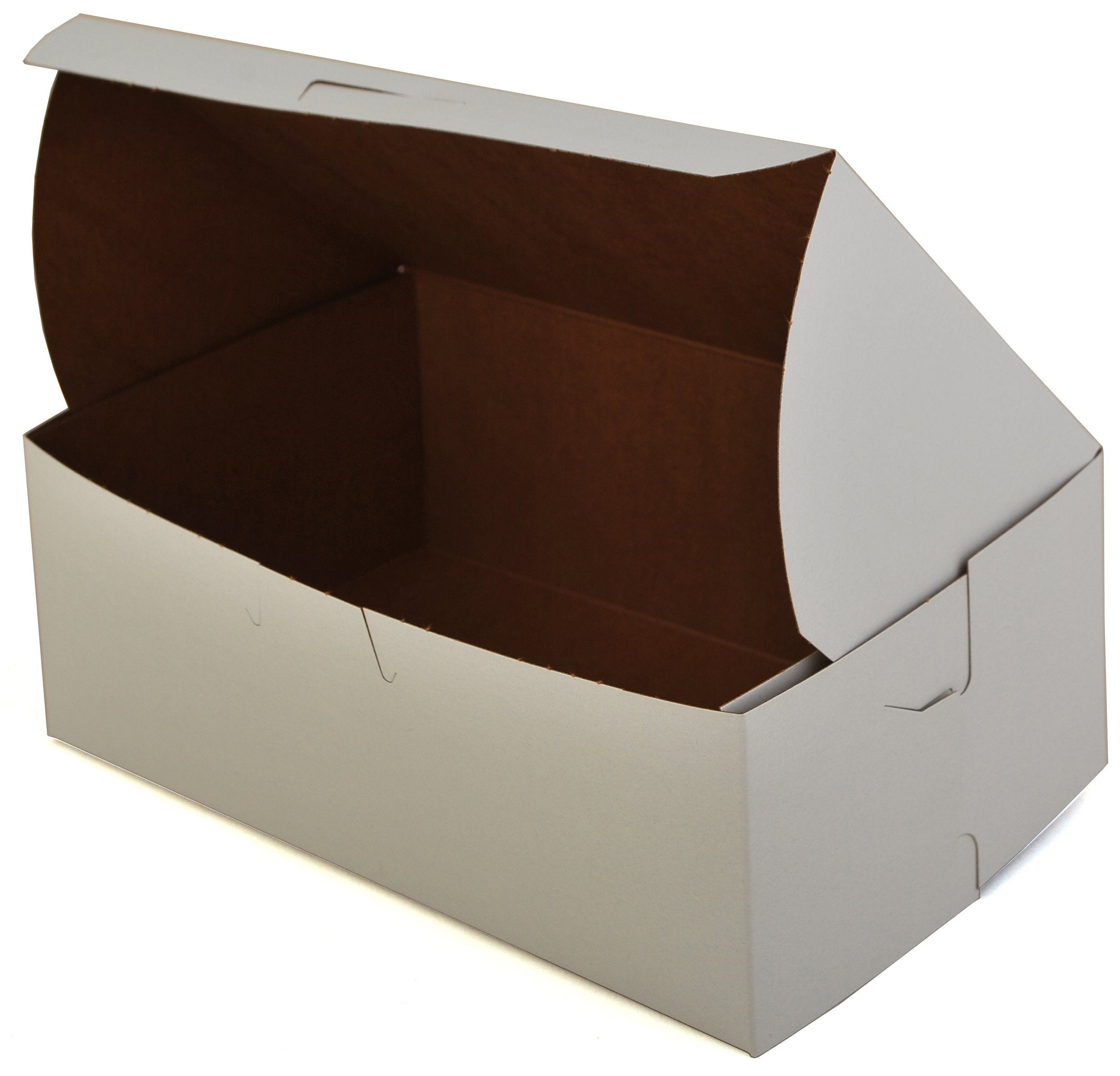 Southern Champion Tray 0925 Premium Clay Coated Kraft Paperboard White Non-Window Lock Corner Bakery Box, 8 Length X 5 Width