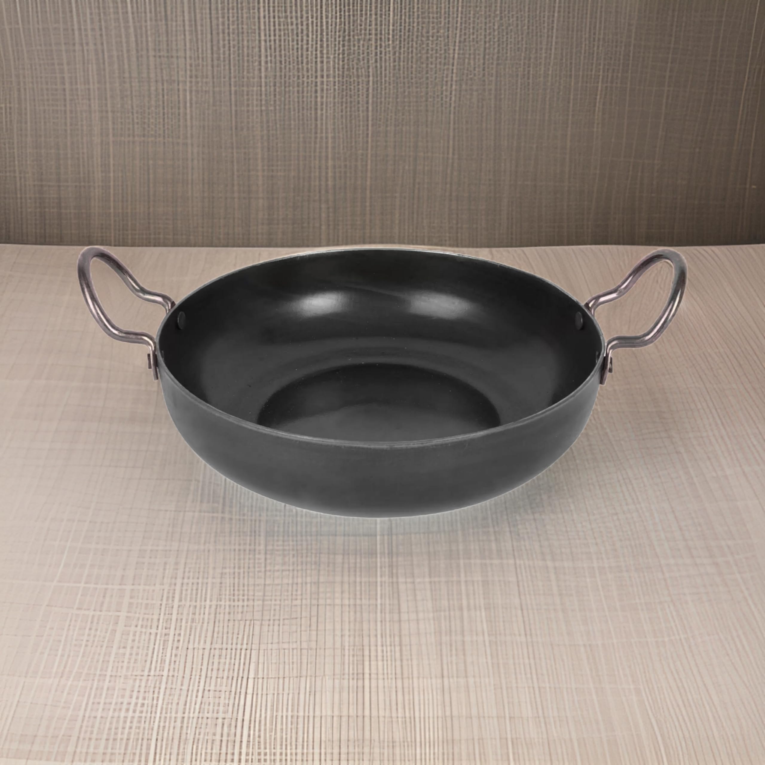 PreSeasoned Iron Medium Kadhai  Ideal For Cooking Curries & Stir Fry