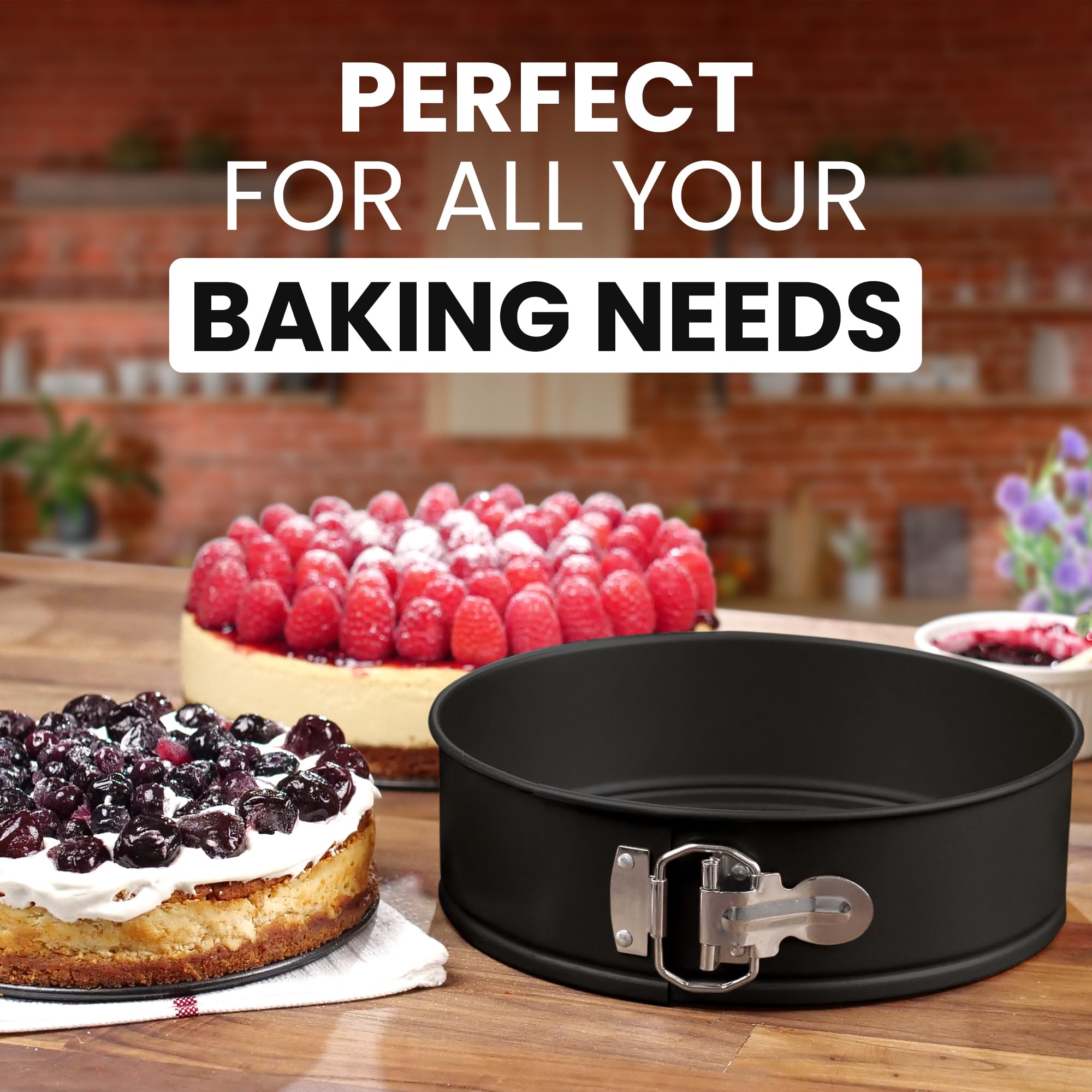 Zulay Premium Springform Pan 9 Inch Nonstick - Cheesecake Pan With Removable Bottom - No Need For Parchment Paper - Spring Form