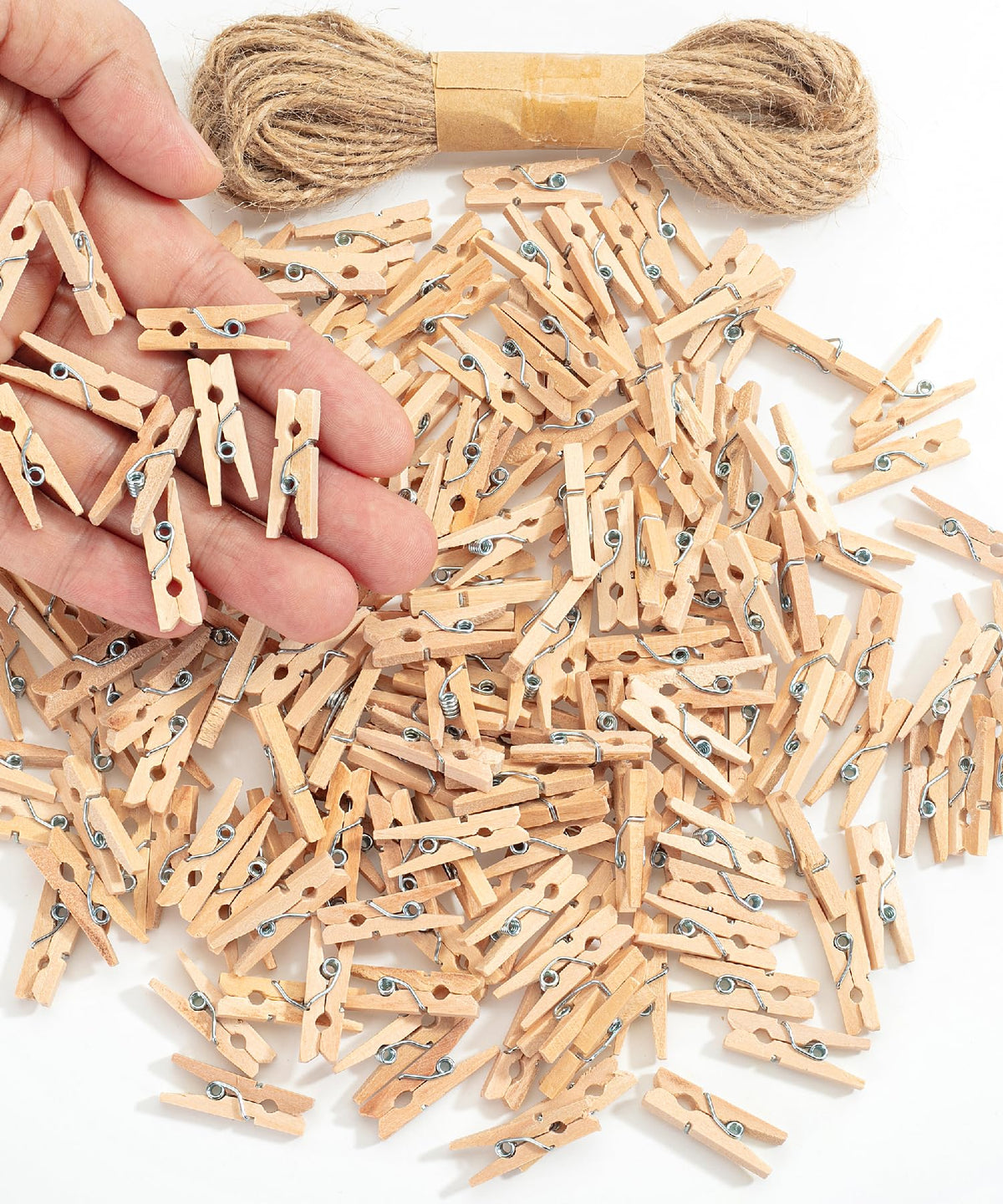 Mr. Pen- Wooden Clothes Pins For Craft, Natural Wood, 200 Pcs, 1 Inch, Mini Clothes Pins For Hanging Pictures, Small Clothes Pin