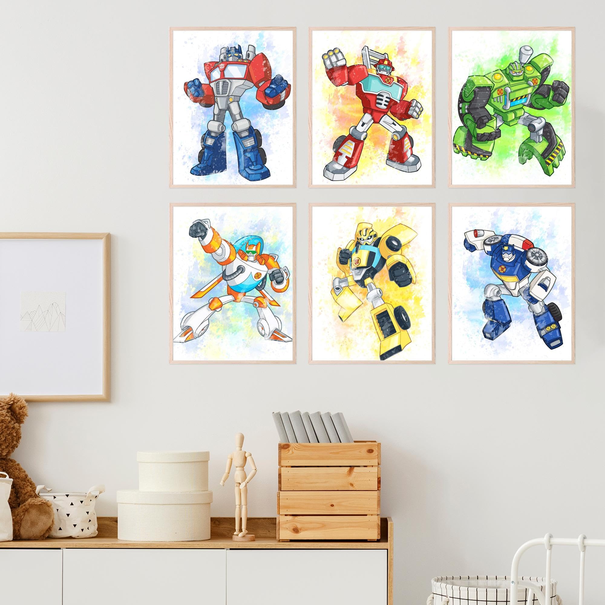 Transformers Prints - Set Of 6 Wall Art Decor (8 Inches X 10 Inches) Photos