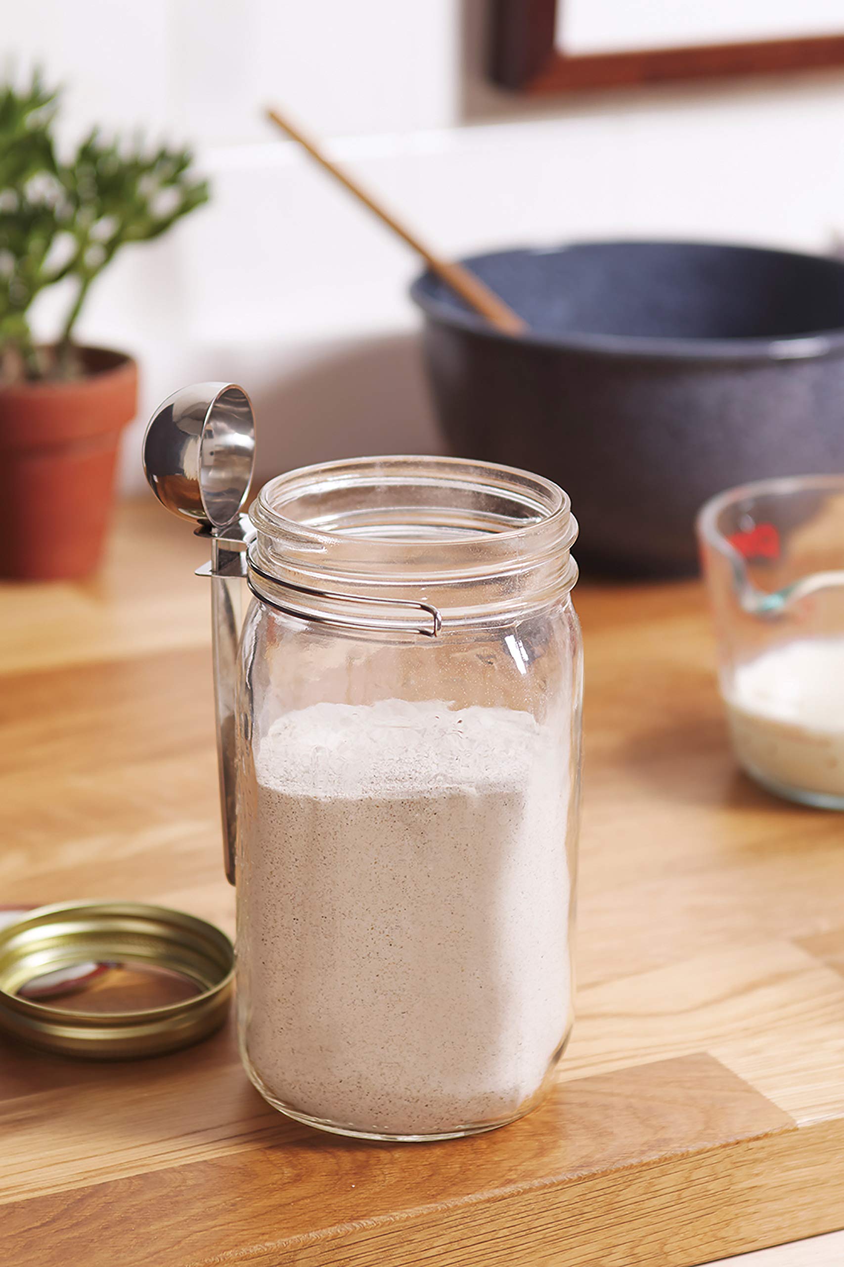 Jarware Stainless Steel Coffee Scoop for Wide-Mouth Mason Jars  1 Tablespoon