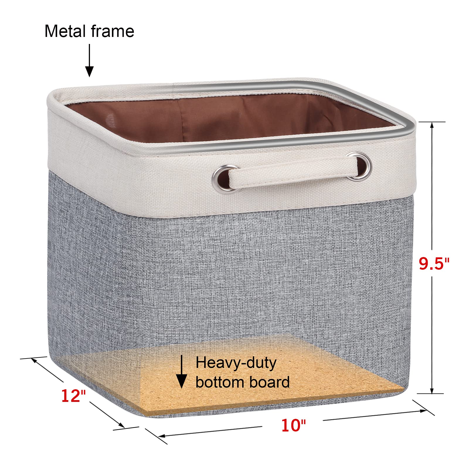 Kntiwiwo Foldable Storage Bin Collapsible Basket Cube Storage Organizer Bins With Dual Carry Handles For Home Closet Nursery Dra