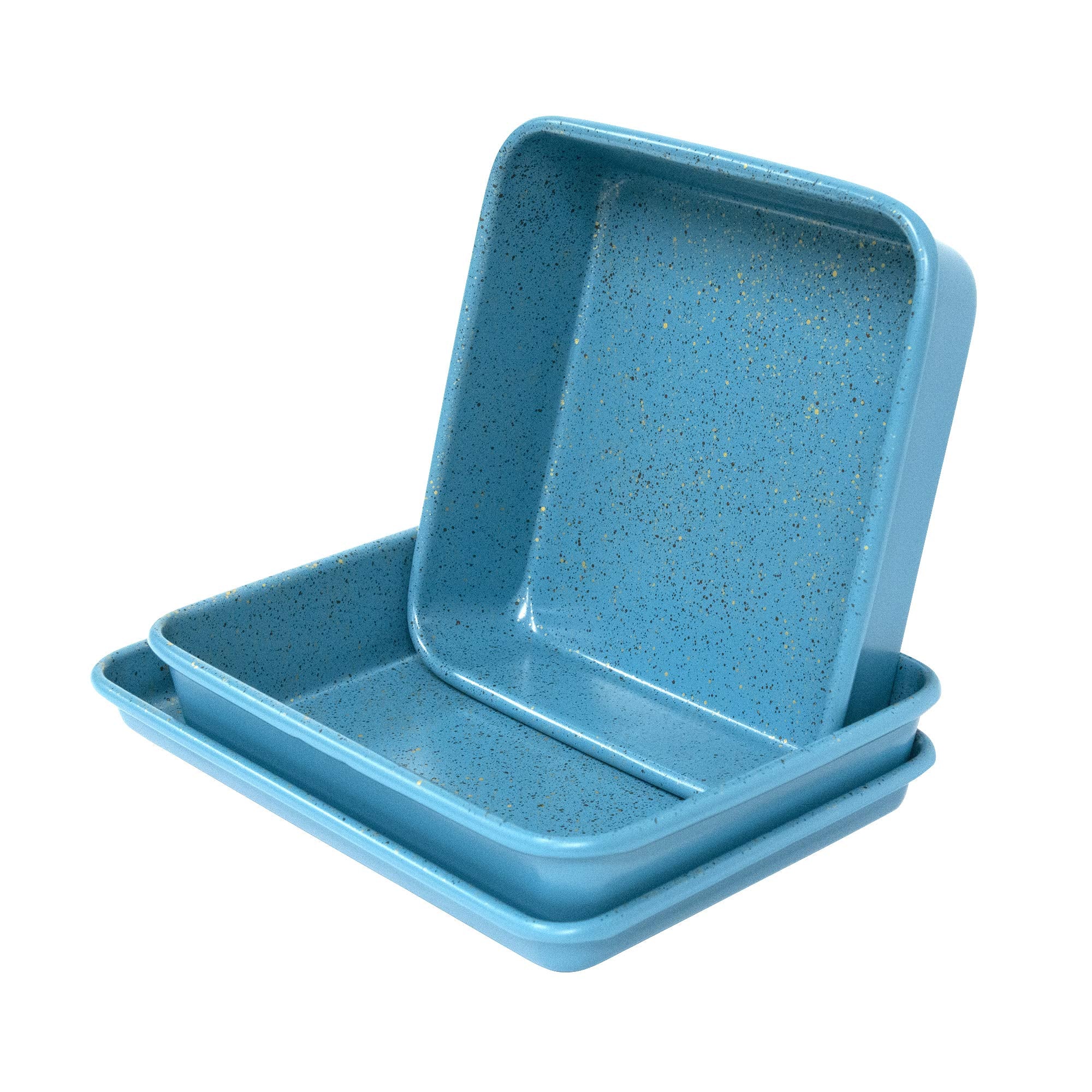 Casaware 3Pc Ultimate Series Commercial Weight Toaster Oven Bakeware Set (Blue Granite)