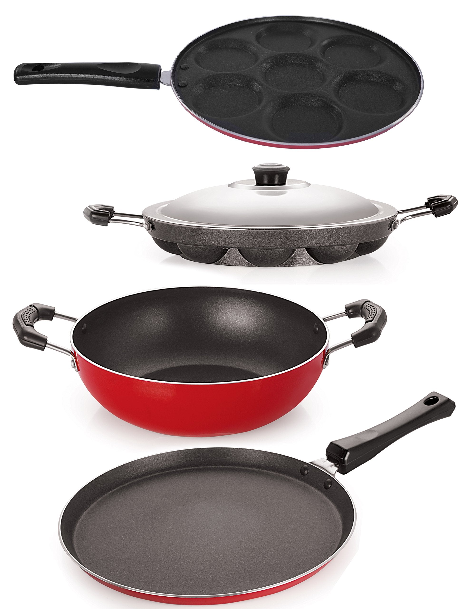 Nirlon NonStick Cookware Combo Cooking Set With Extreme Durability