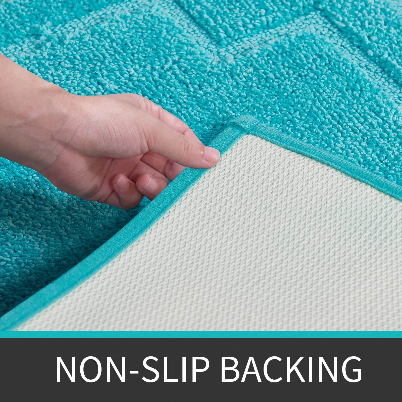 CNNJ Bath Rugs Set 3 Pieces Bathroom Mat Soft Absorbent Plush Shaggy Soft Floor Non Slip Shower Bath Tub Machine Washable SEA Side