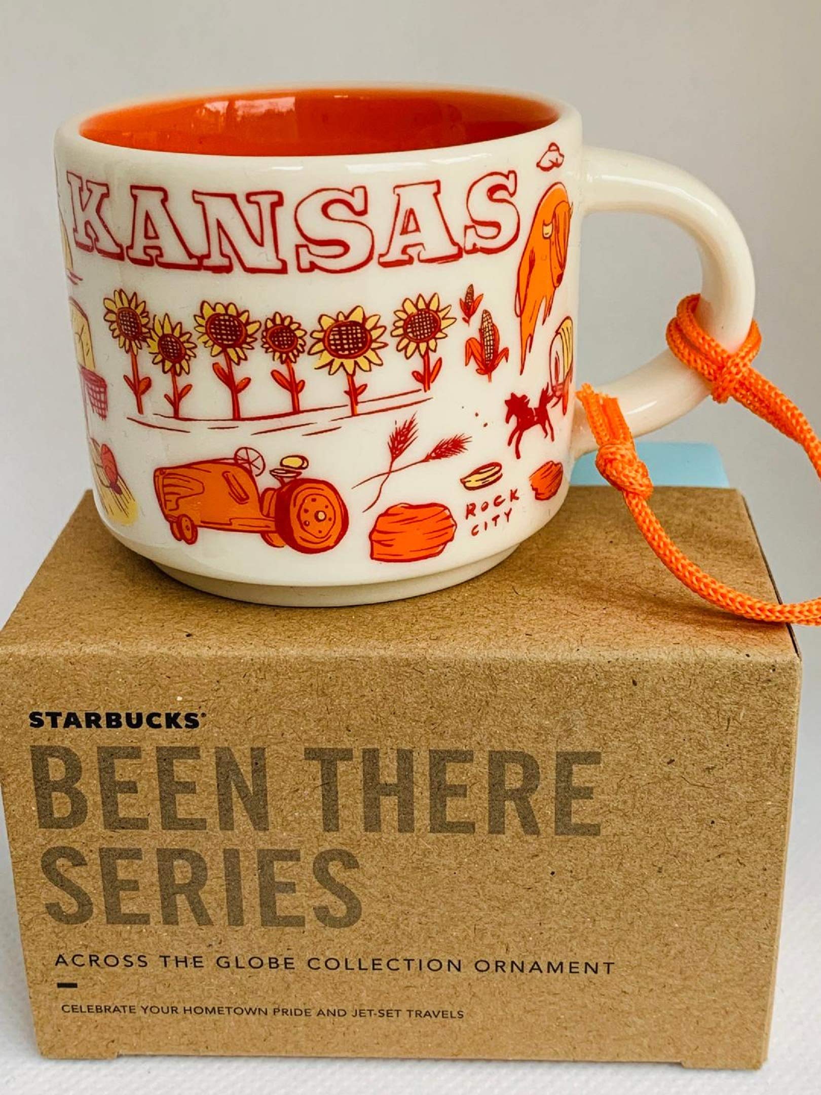 Starbucks KANSAS BEEN THERE SERIES ACROSS THE GLOBE COLLECTION Ceramic Coffee Demitasse Mug ORNAMENT 2 Fl Oz