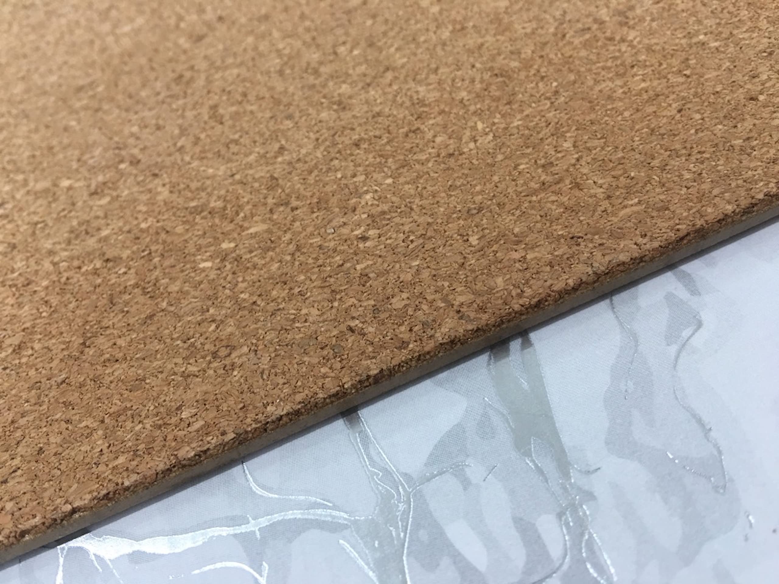 Dainty Home Silver Marble Oval Cork Placemats - Heat Resistant Placemats, Non-Slip, Easy Clean Placemats For Elegant Dining - 12