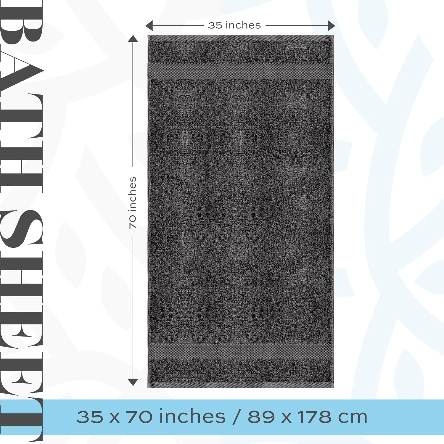 White Classic Luxury Bath Sheets Towels For Adults Extra Large | Highly Absorbent Hotel Collection | 35X70 Inch | 2 Pack (Charco