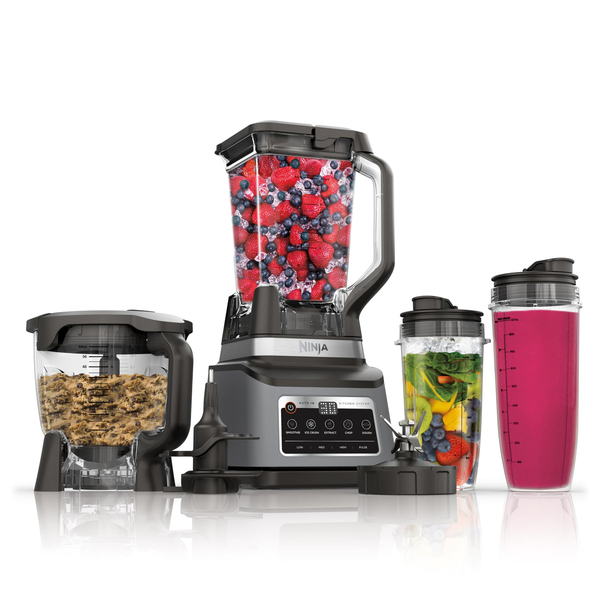 Ninja BN801 Professional Plus Kitchen System, 1400 WP, 5 Functions for Smoothies, Chopping, Dough & More with Auto IQ, 72-oz.* B