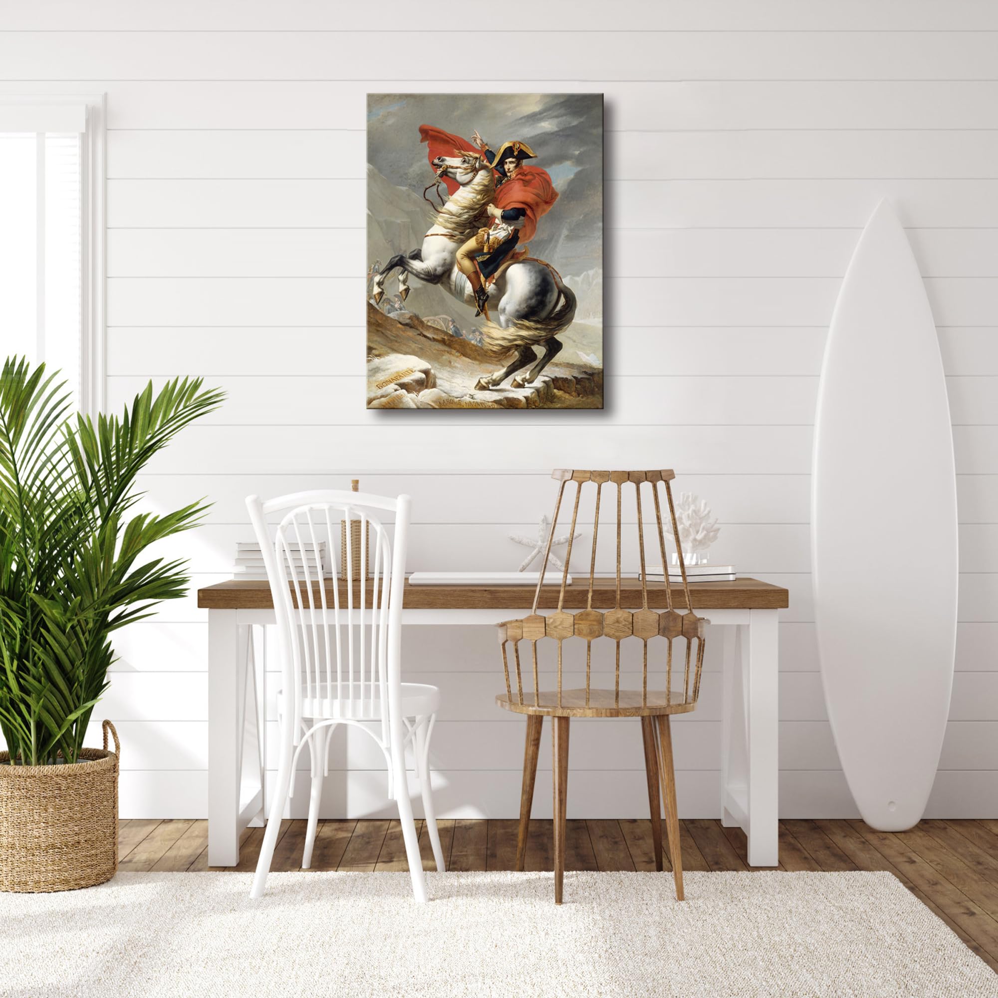 Wieco Art Napoleon Crossing The Alps Of Jacques-Louis David Oil Paintings Reproduction Abstract Hd Prints Wall Decor Classic Art