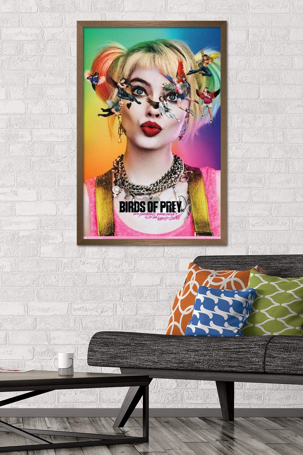 Trends International Dc Comics Movie - Birds Of Prey - Teaser Wall Poster, 22.375'' X 34'', Bronze Framed Version