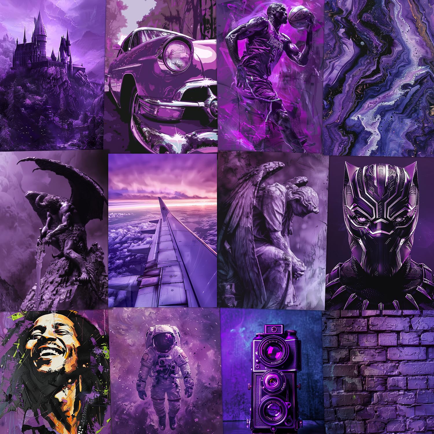 Wallgasm Pink Aesthetic Poster Set - Set of 54, 4 x 6 Inches Wall Decor Poster - Posters For Bedroom, Living room, Office | Aest