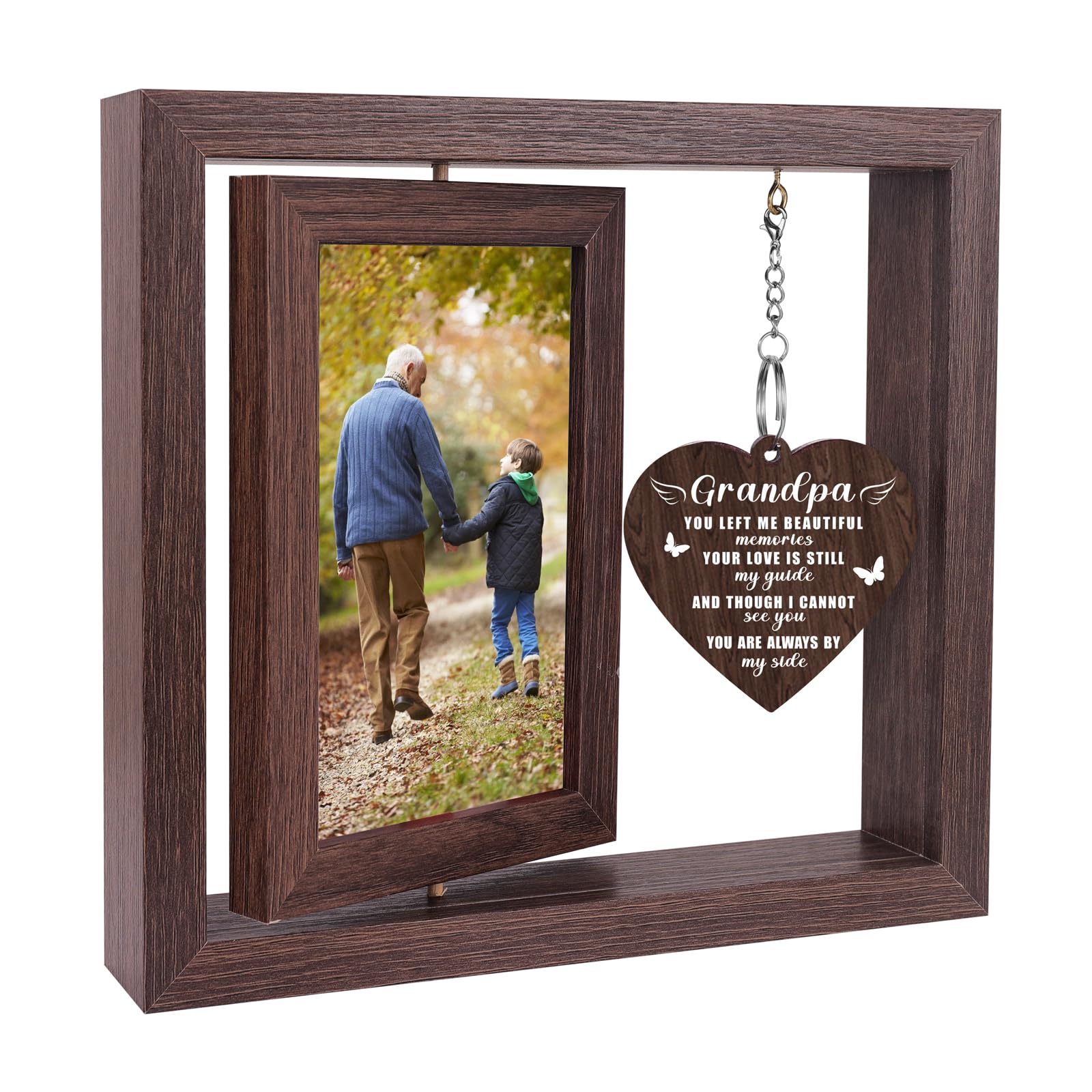 Boiveco Memorial Gifts for Loss of Grandpa, Sympathy Gift for Loss of Grandpa Memorial Picture Frame, In Memory of Grandpa Grief
